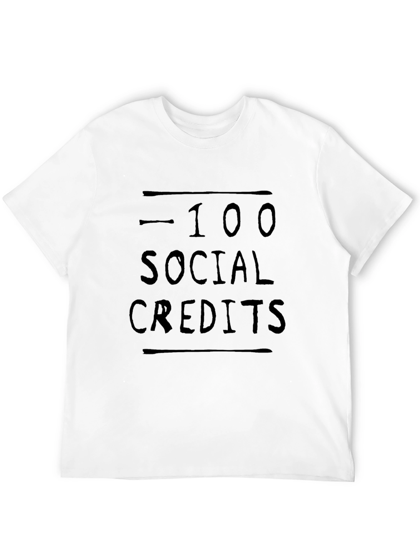 -100 Social Credits Graphic T-Shirt