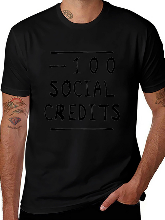 -100 Social Credits Graphic T-Shirt