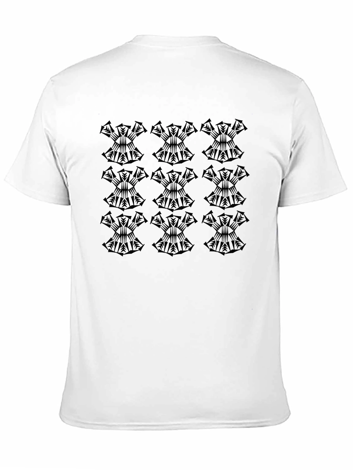 Abstract Pattern Mens Black T-Shirt