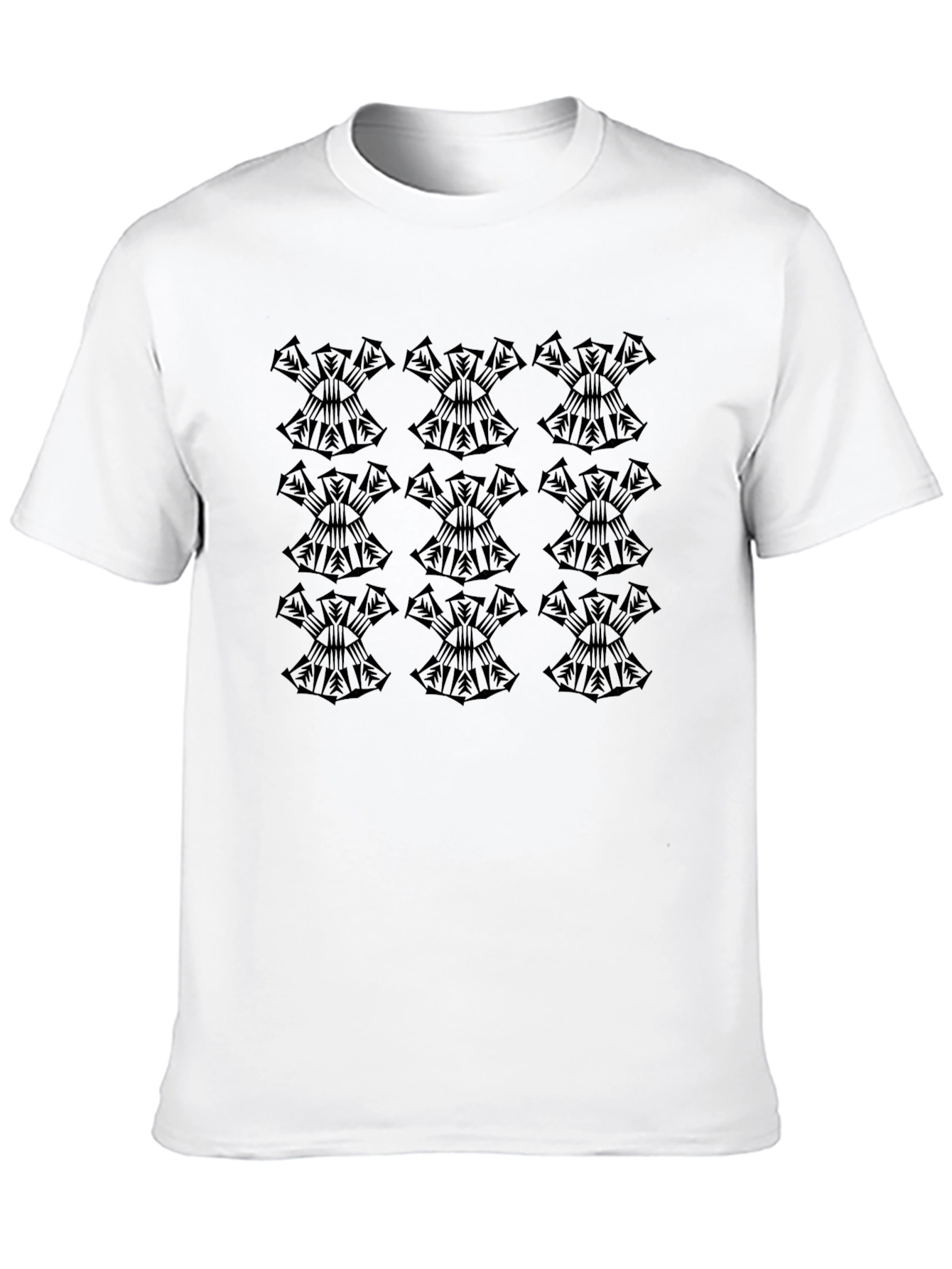 Abstract Pattern Mens Black T-Shirt