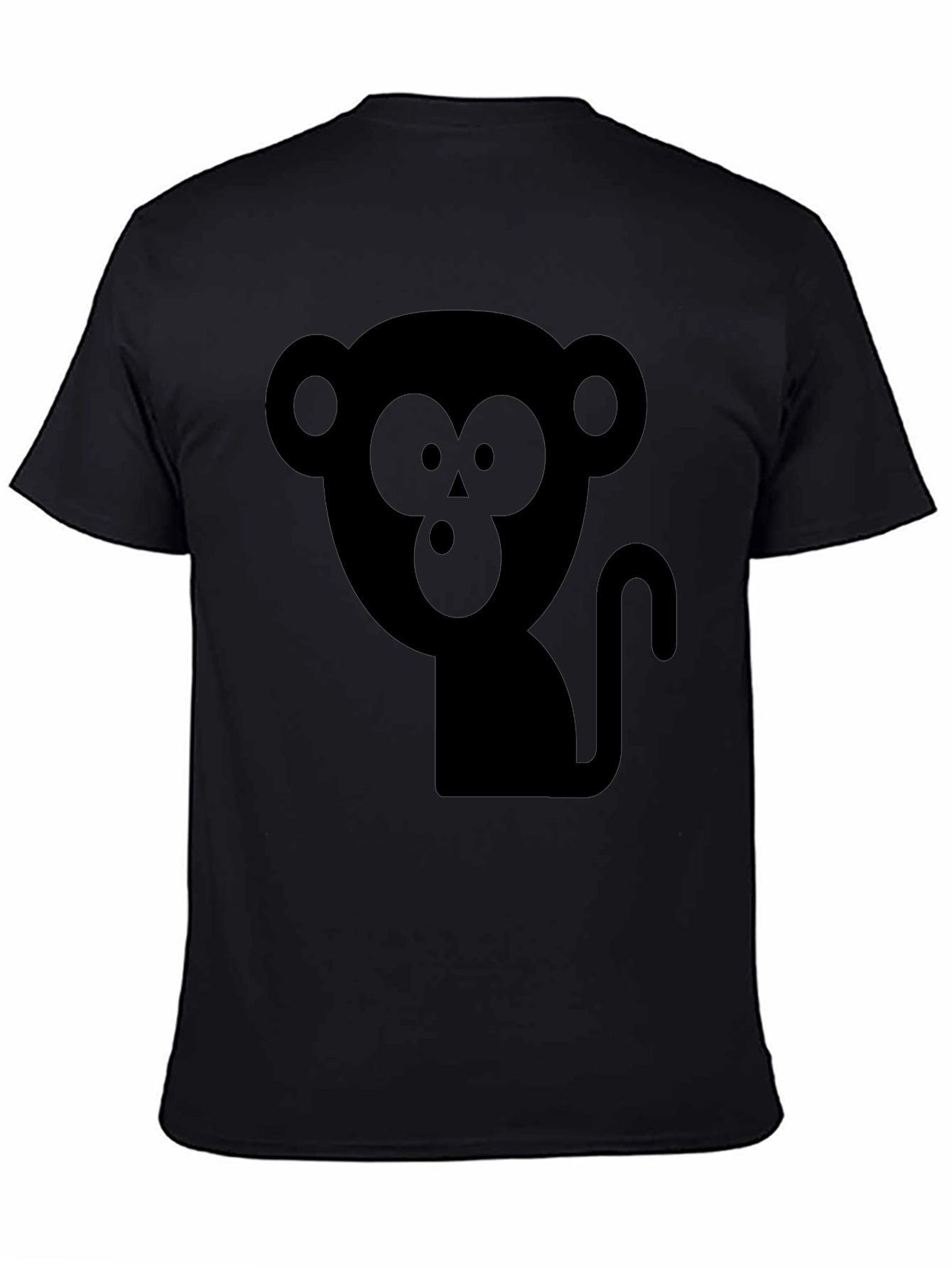Monkey Graphic T-Shirt - Black Cotton Tee