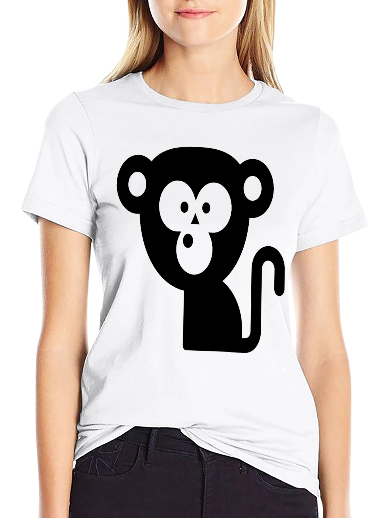 Monkey Graphic T-Shirt - Black Cotton Tee