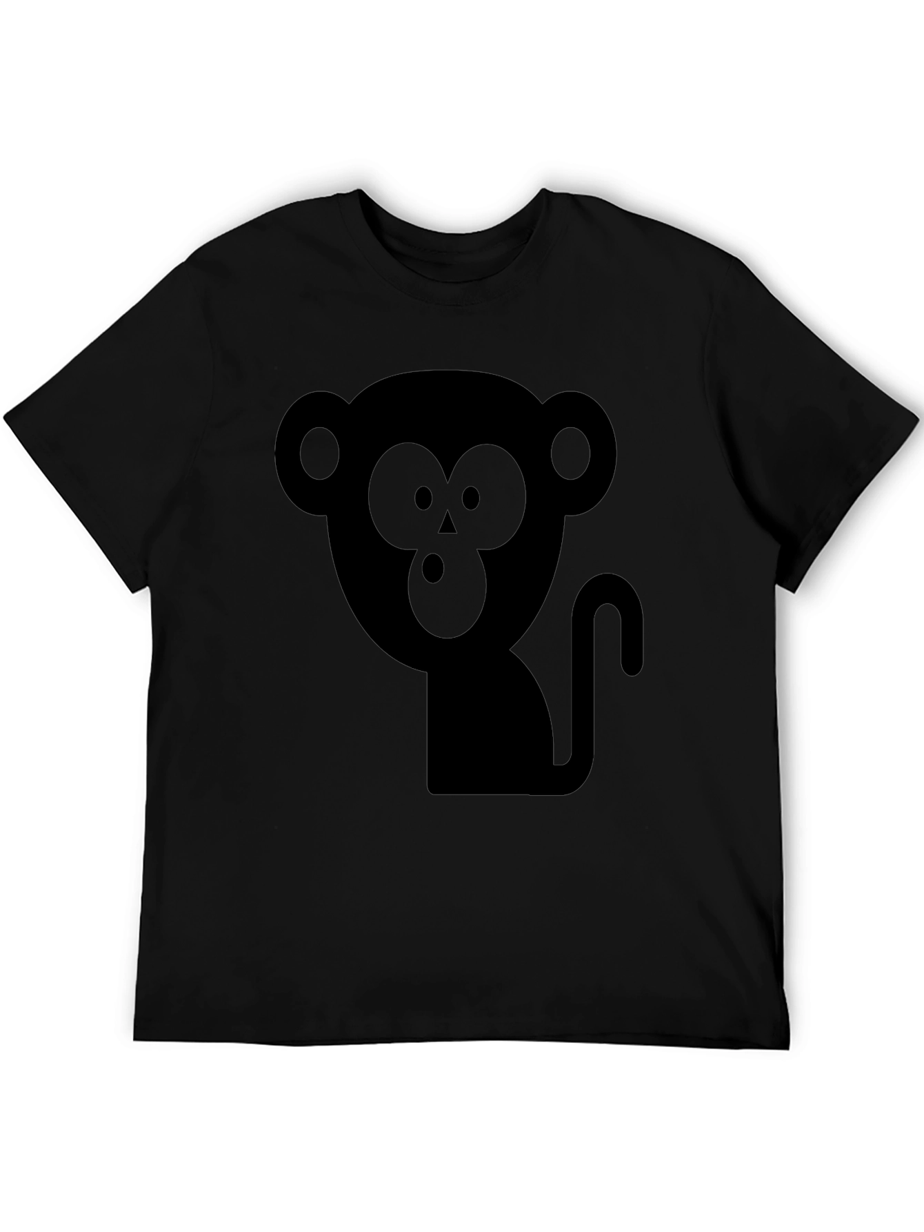 Monkey Graphic T-Shirt - Black Cotton Tee