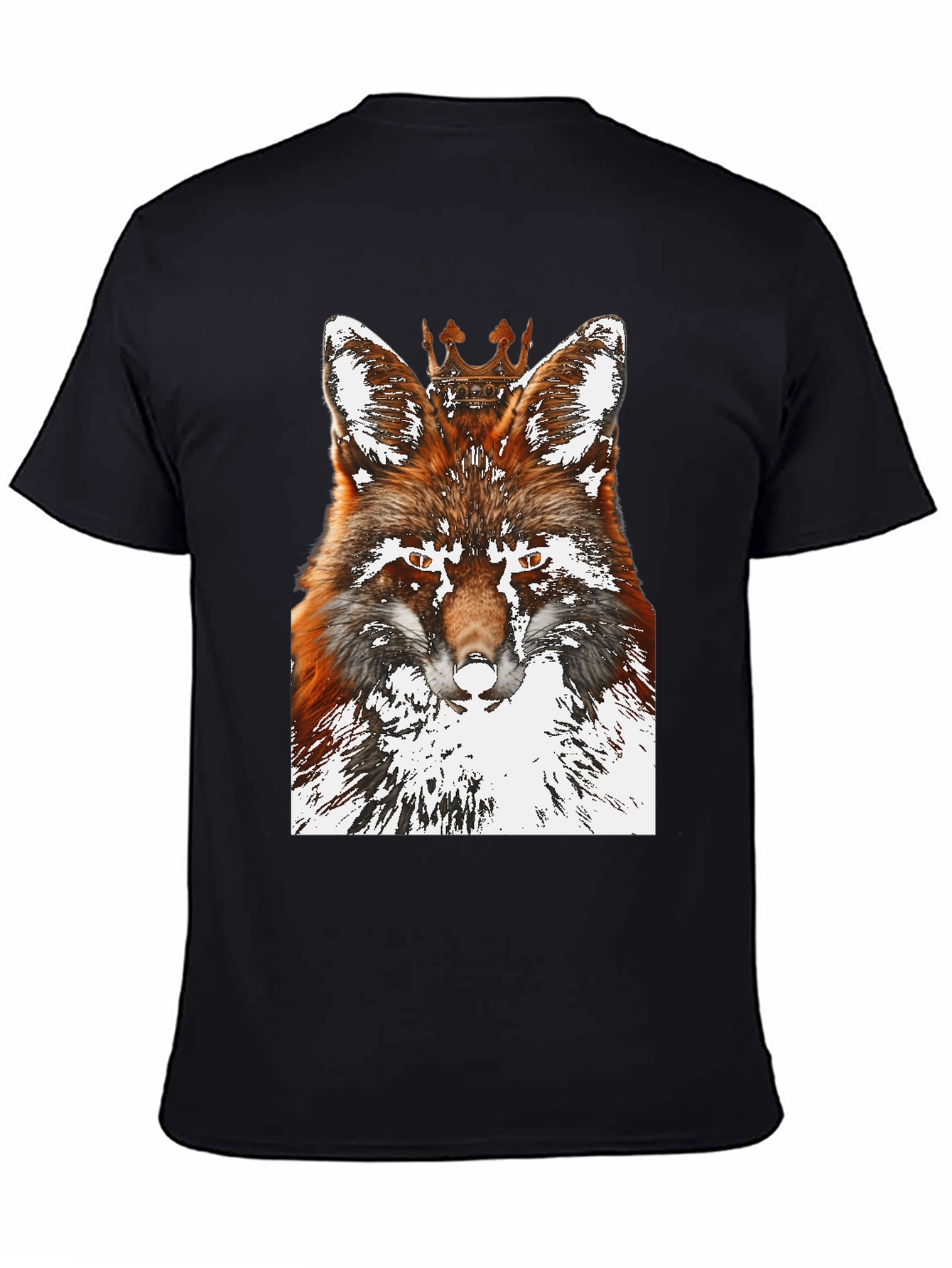 Fox King Graphic Tee - Stylish Mens Black T-Shirt