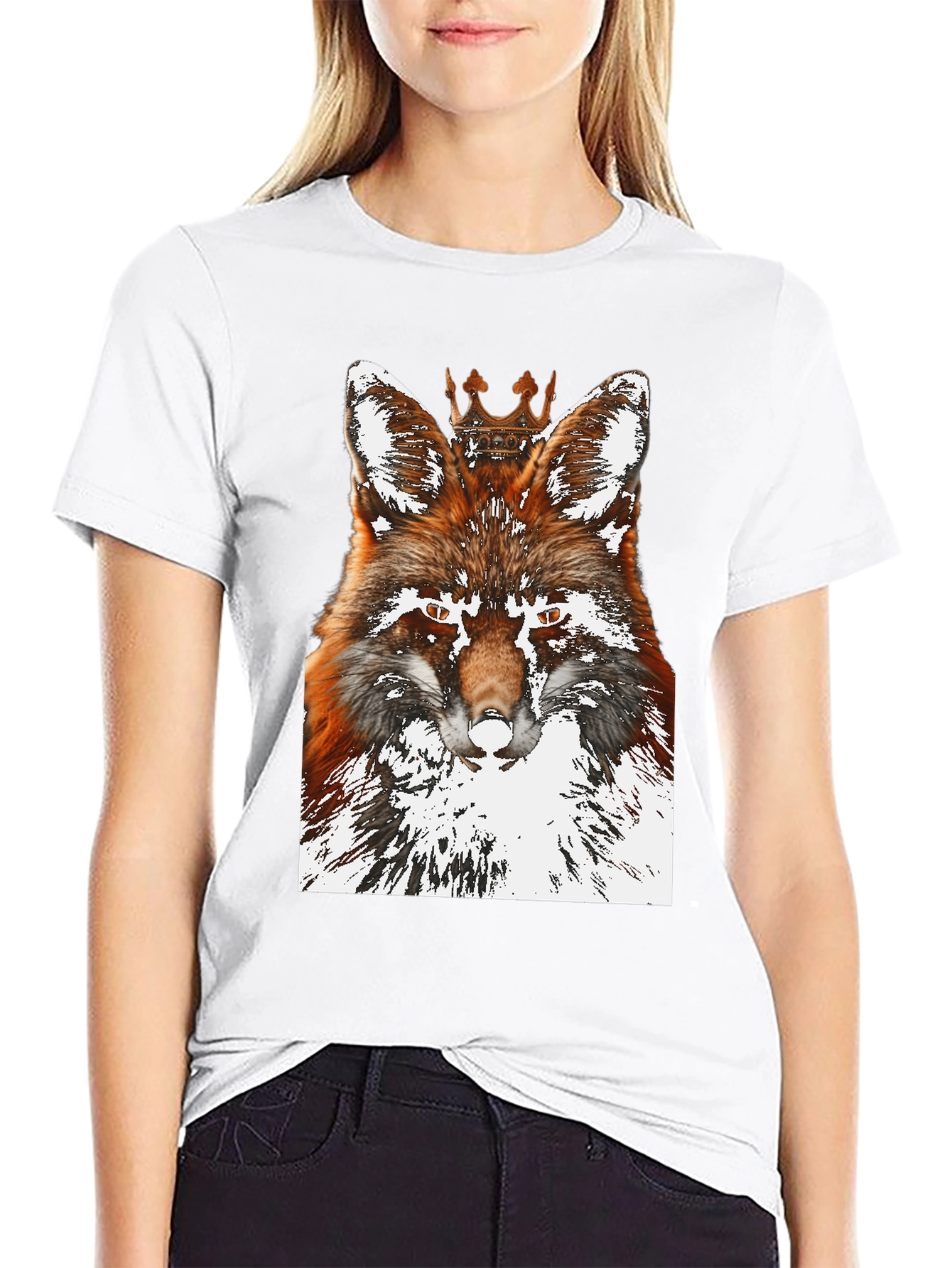 Fox King Graphic Tee - Stylish Mens Black T-Shirt
