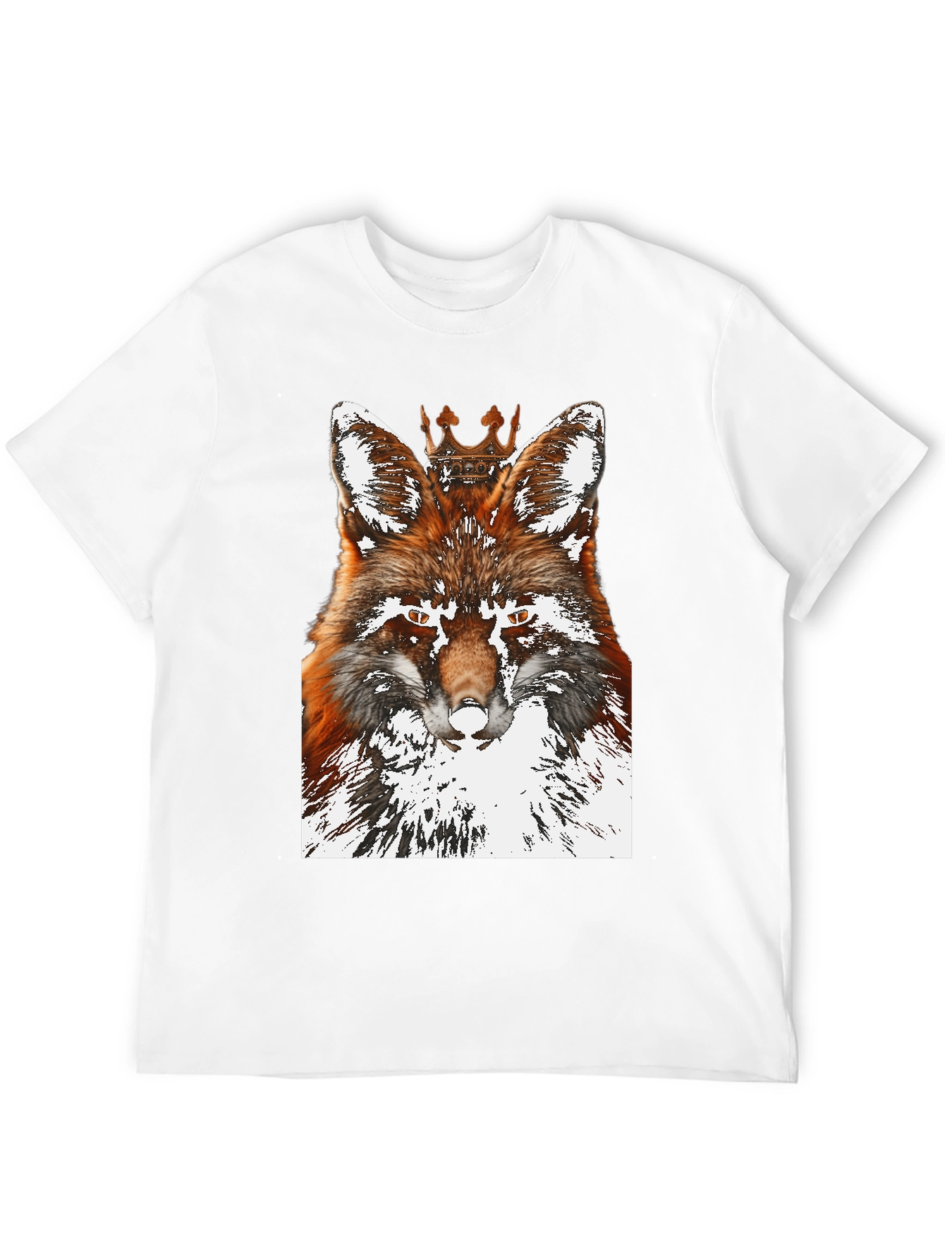 Fox King Graphic Tee - Stylish Mens Black T-Shirt