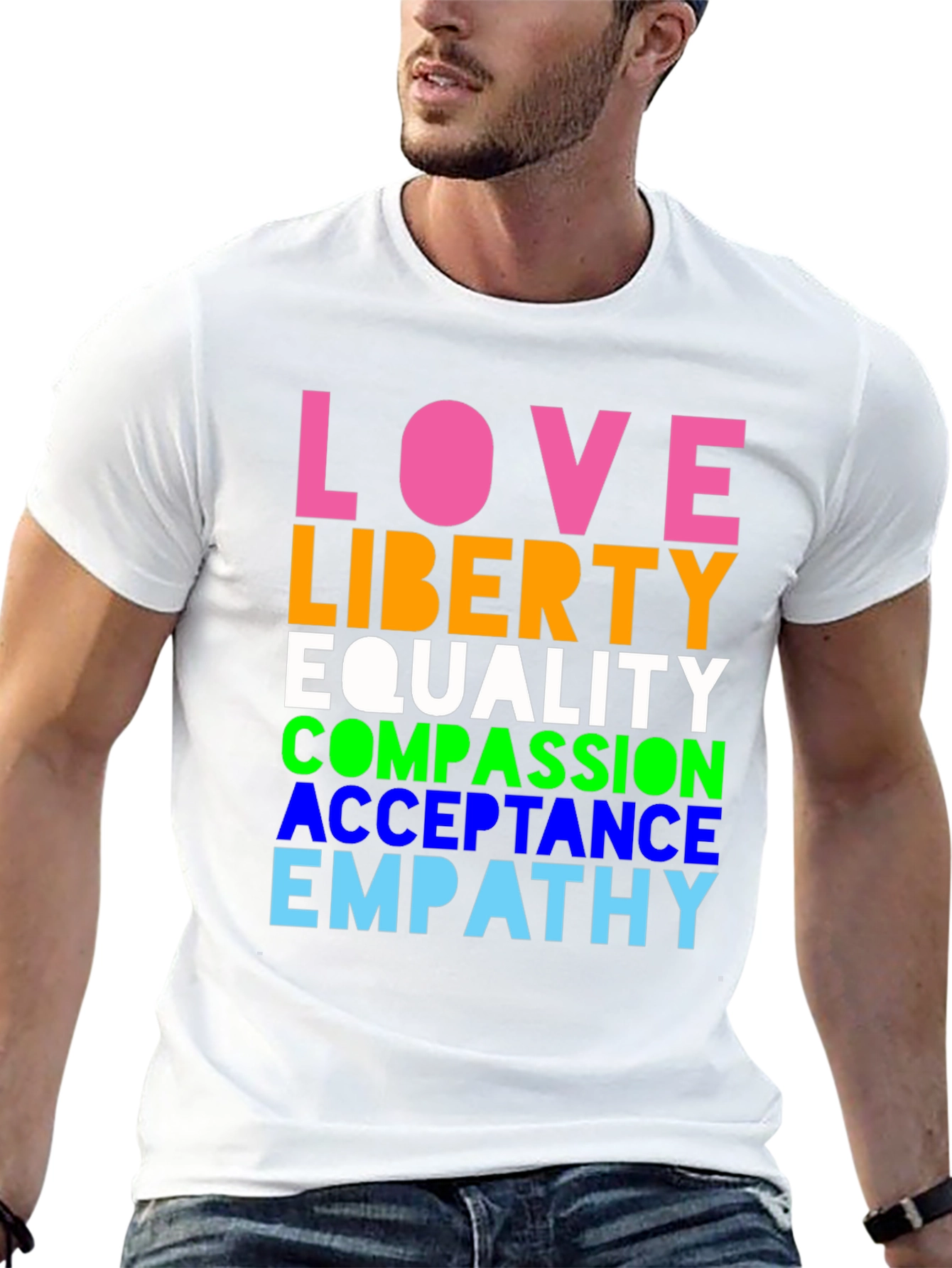 Love Liberty Equality Graphic Tee - Pride & Positivity
