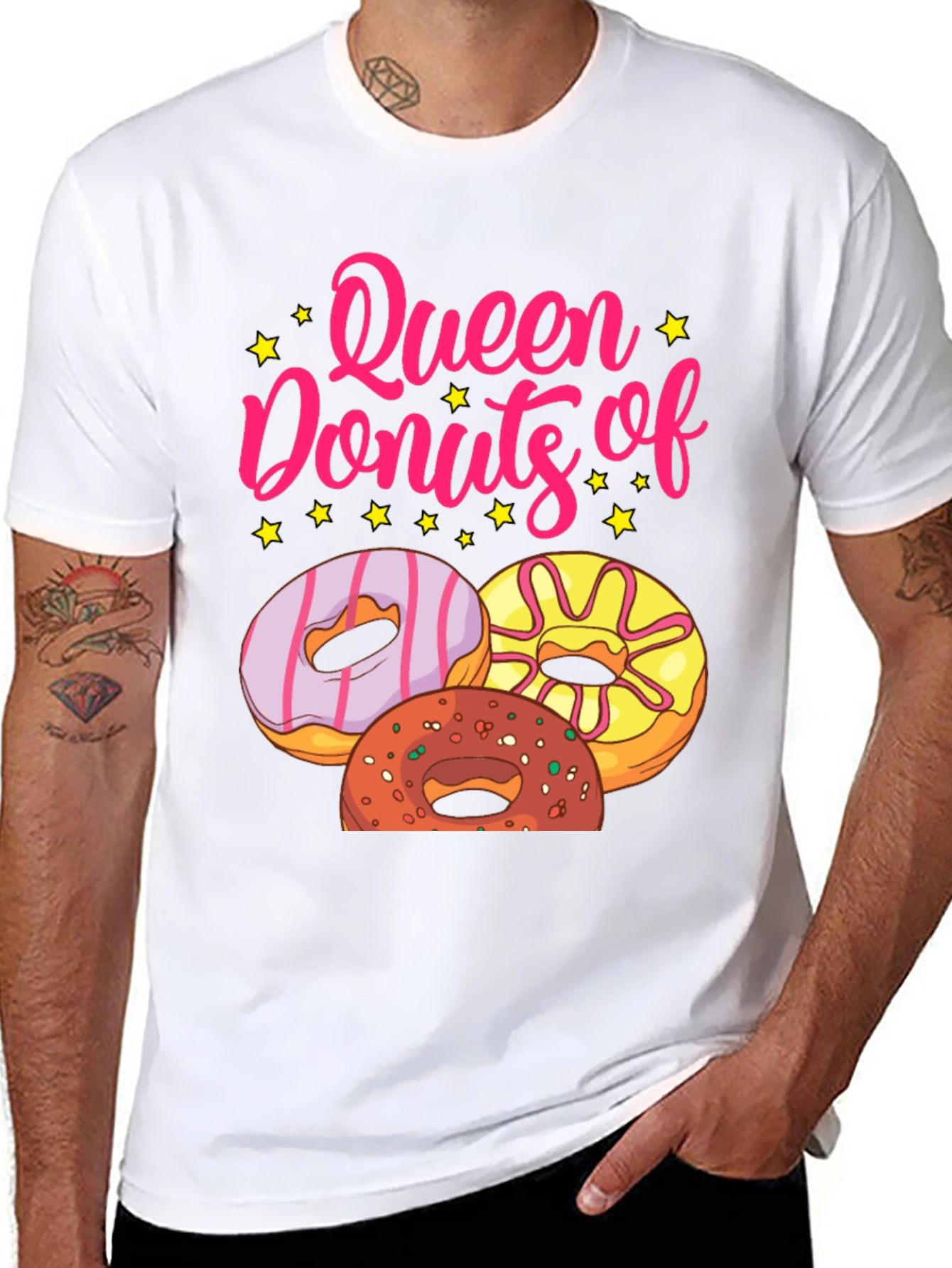 Queen of Donuts T-Shirt - Black Graphic Tee