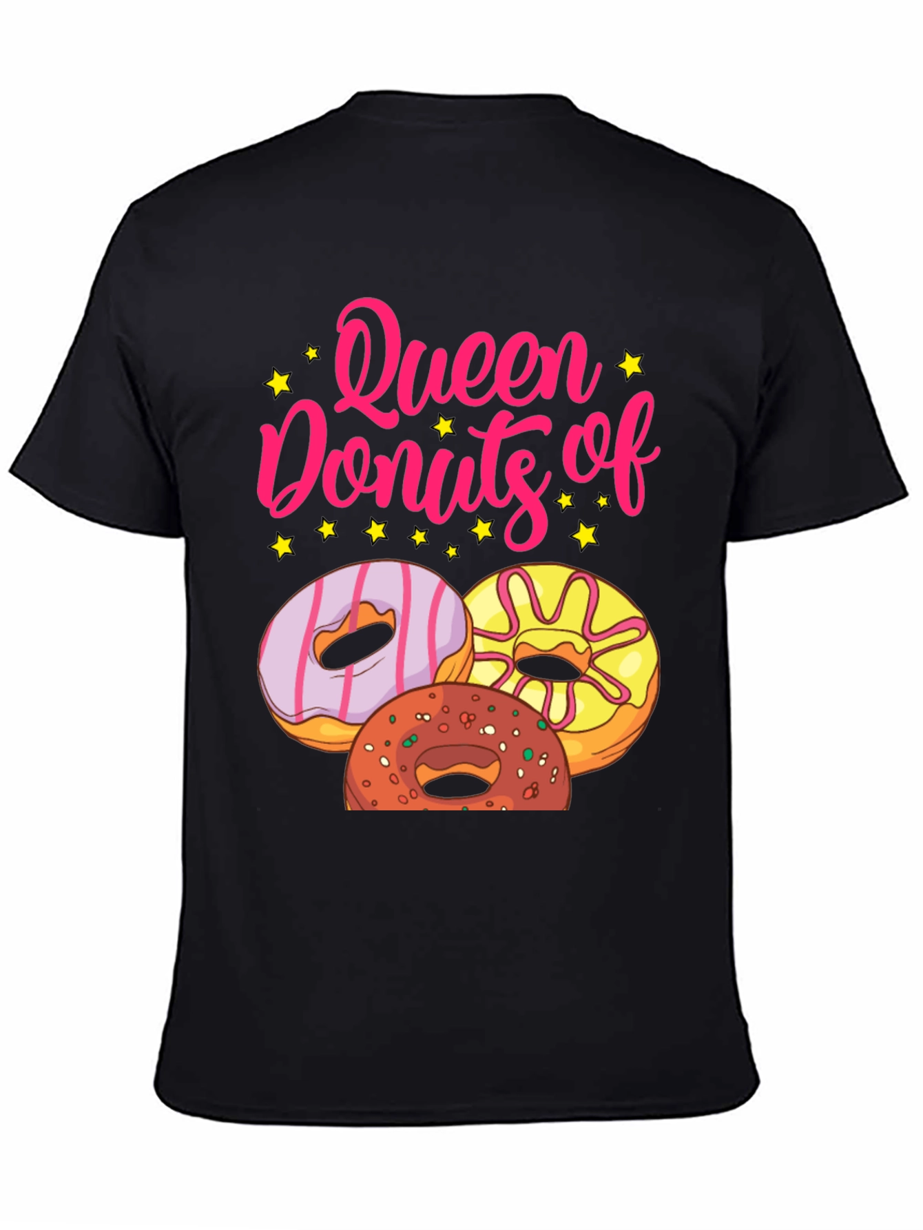 Queen of Donuts T-Shirt - Black Graphic Tee