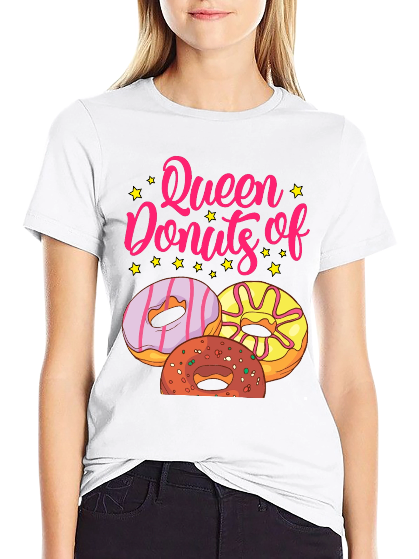 Queen of Donuts T-Shirt - Black Graphic Tee