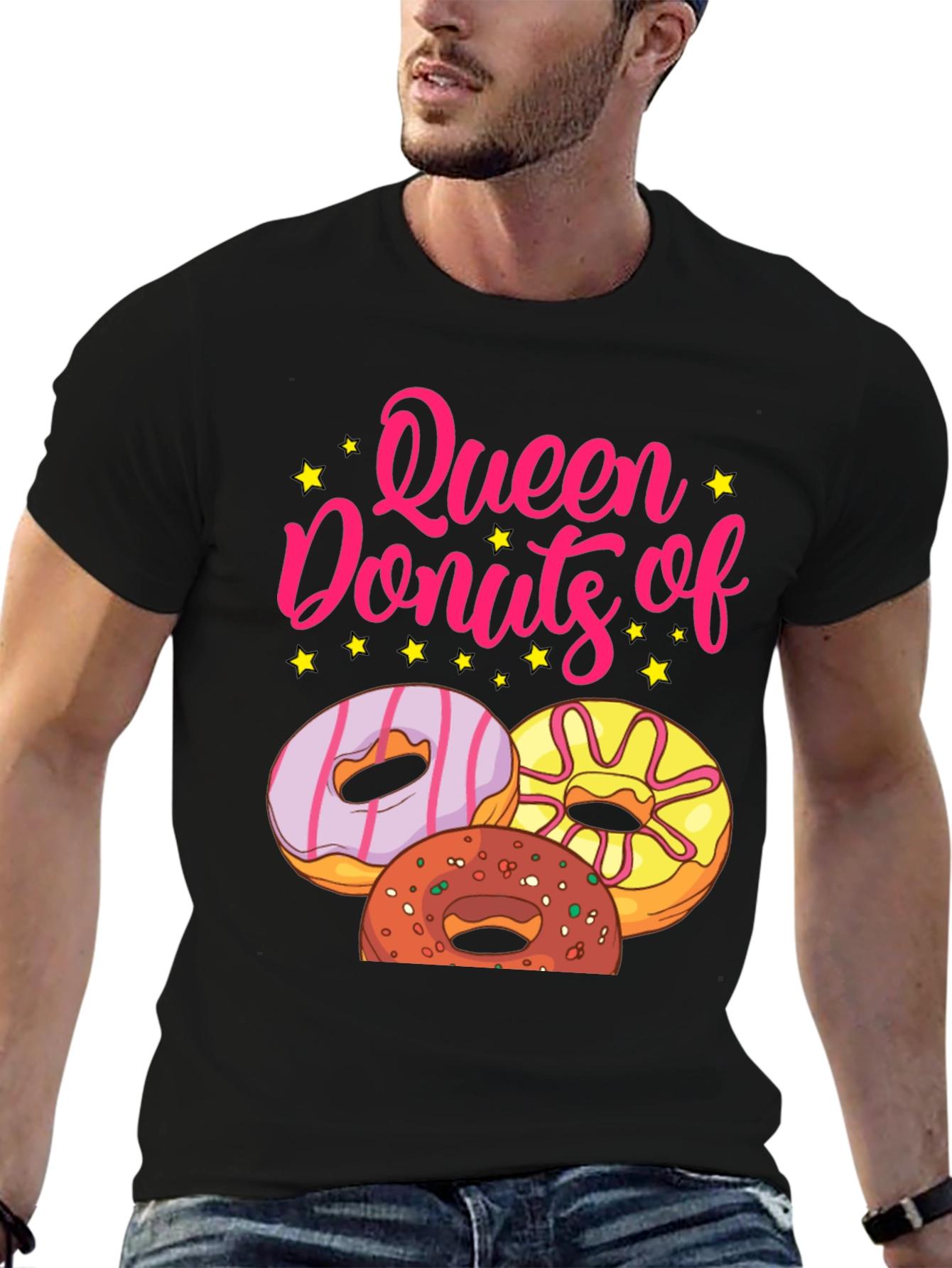 Queen of Donuts T-Shirt - Black Graphic Tee