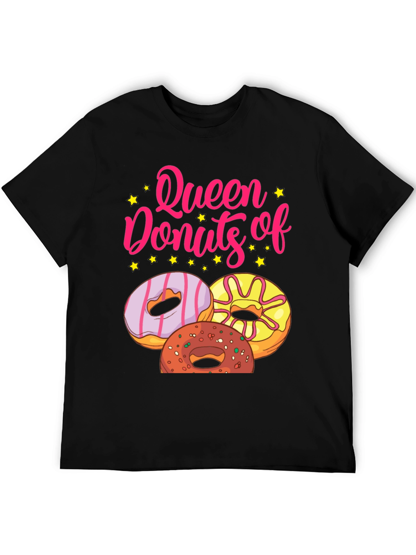 Queen of Donuts T-Shirt - Black Graphic Tee