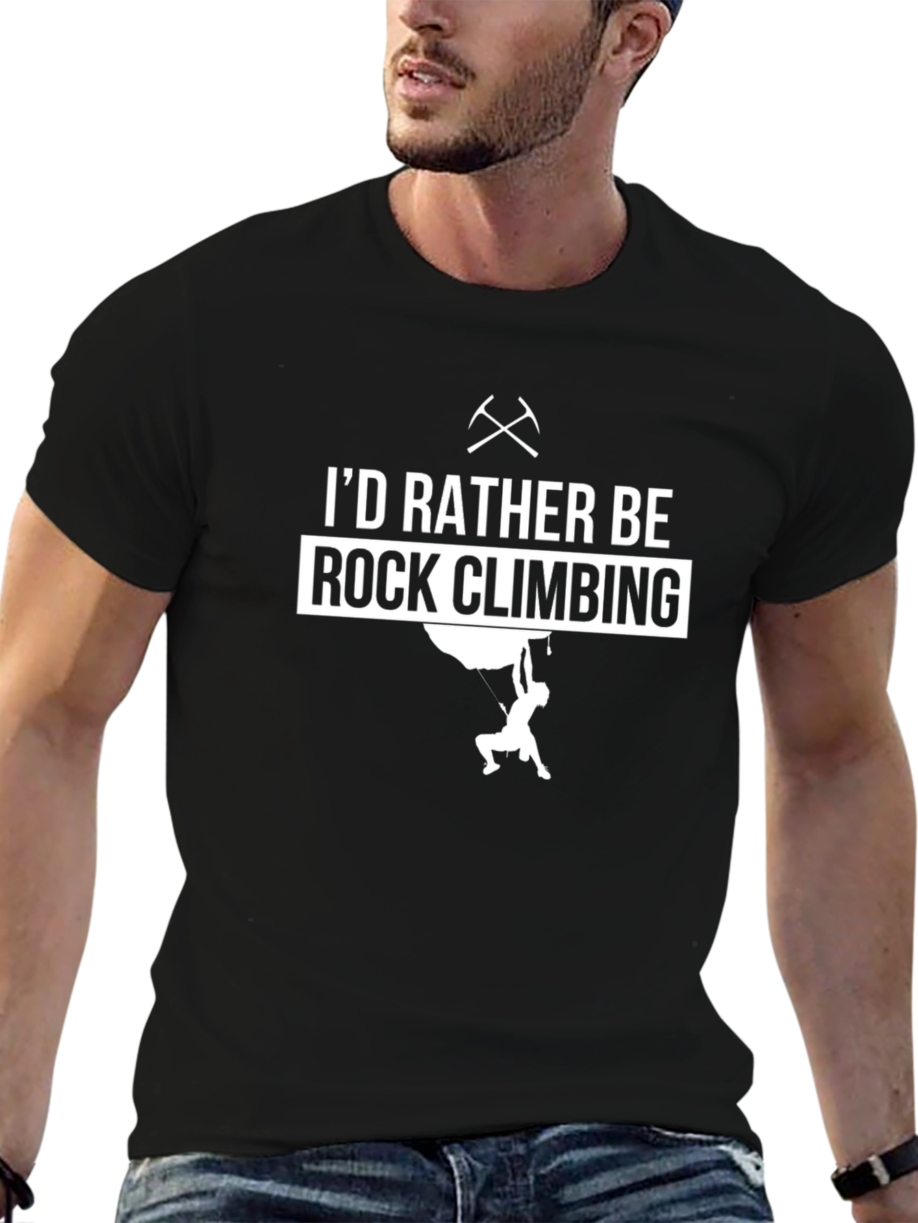Rock Climbing T-Shirt: Id Rather Be Climbing