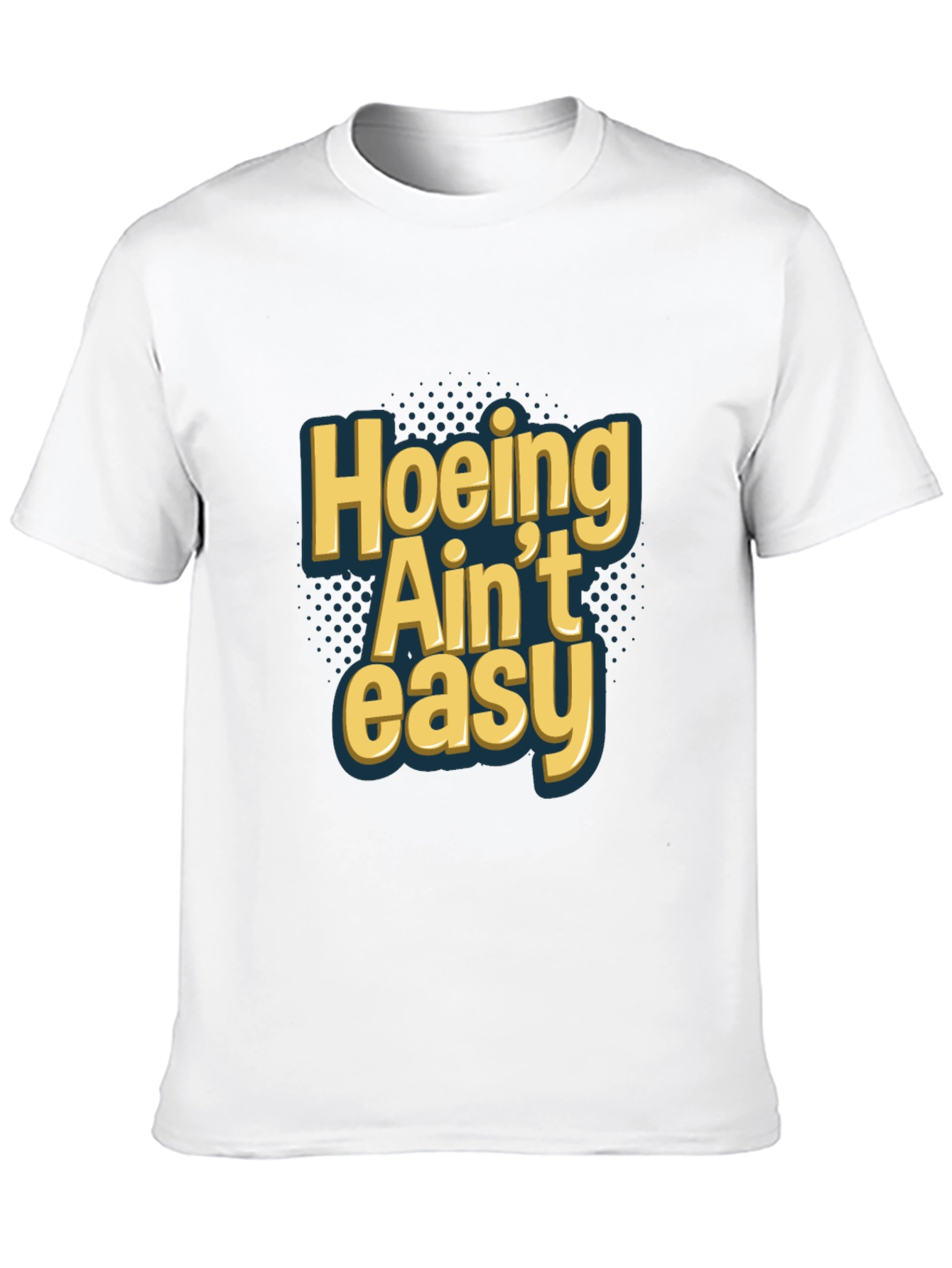 Hoeing Aint Easy Graphic Tee - Black