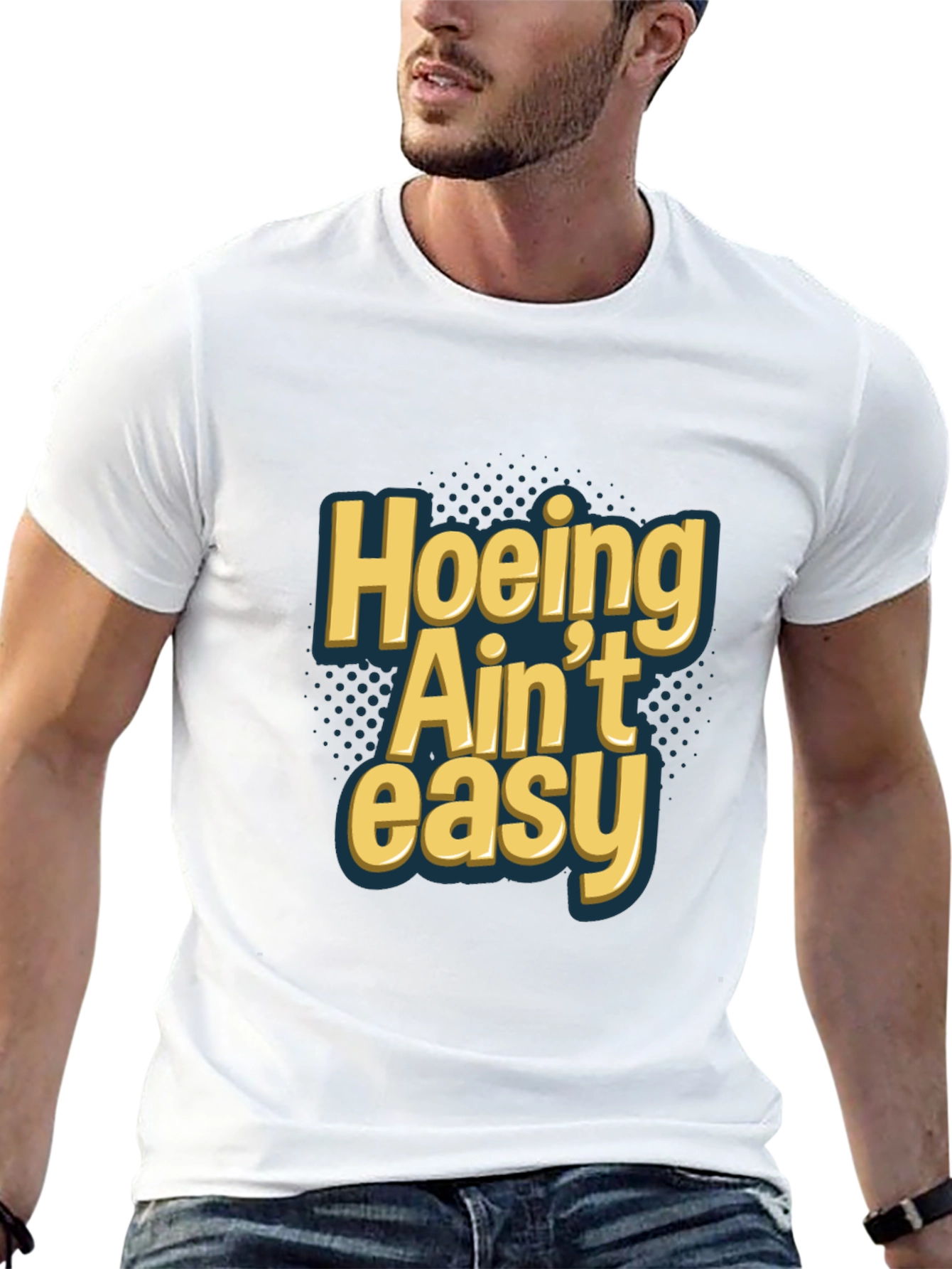 Hoeing Aint Easy Graphic Tee - Black