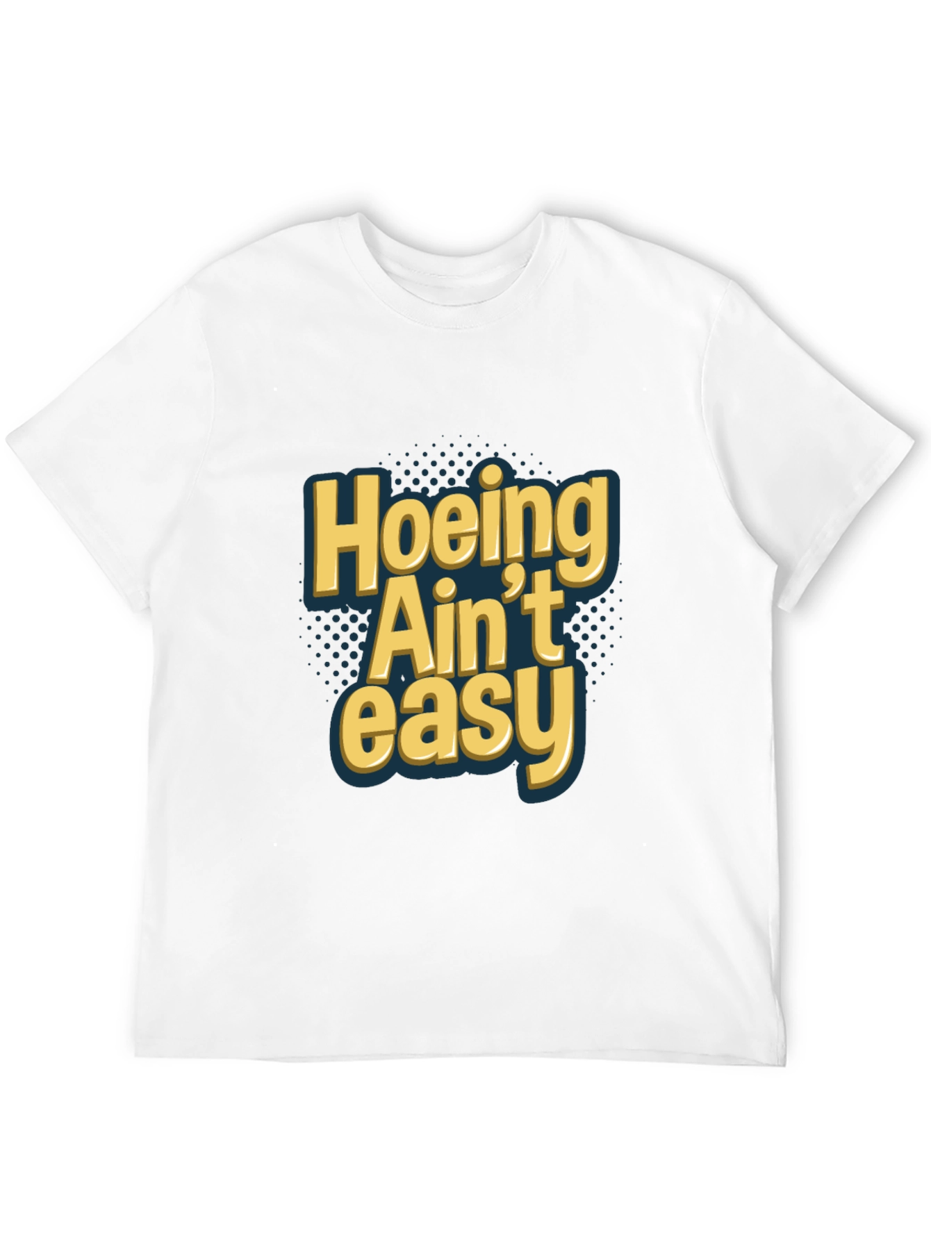 Hoeing Aint Easy Graphic Tee - Black