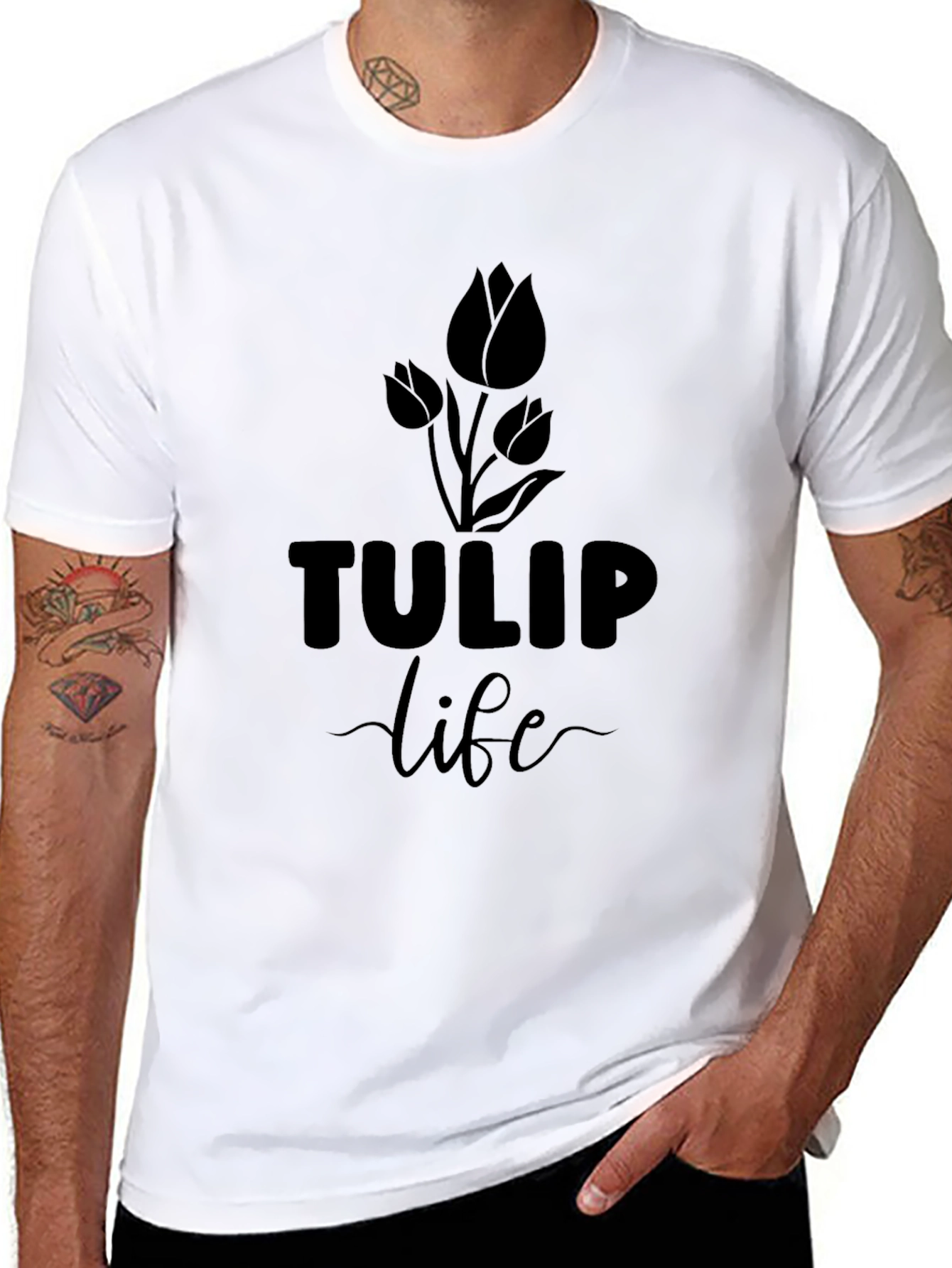 Tulip Life Graphic Tee - Trendy Casual Shirt
