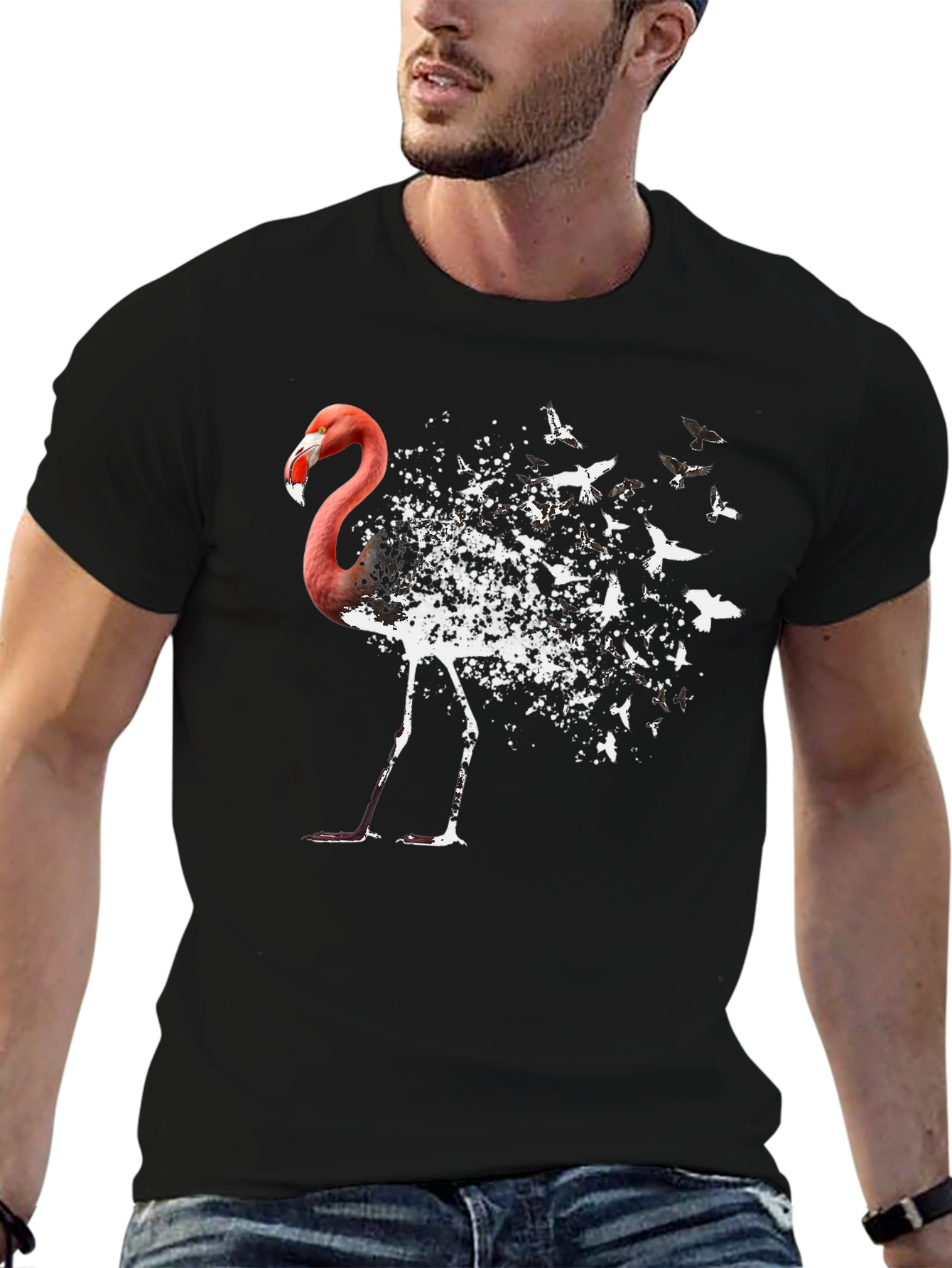 Flamingo Bird Transformation T-Shirt