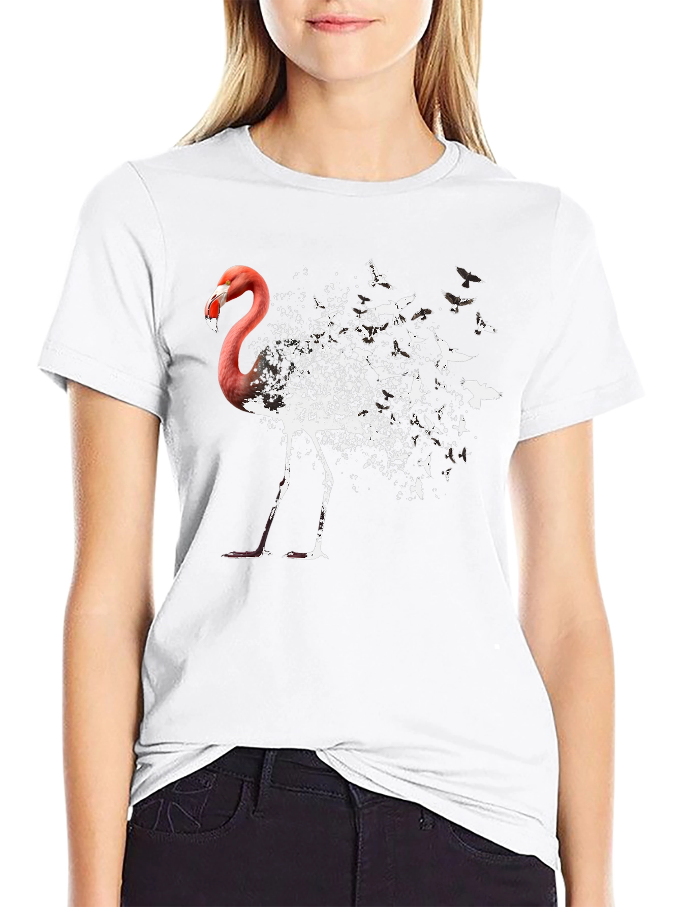 Flamingo Bird Transformation T-Shirt
