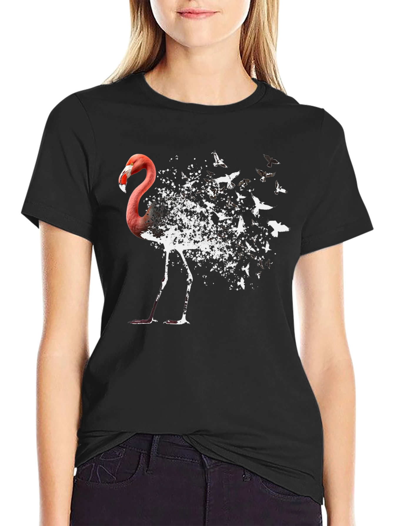 Flamingo Bird Transformation T-Shirt