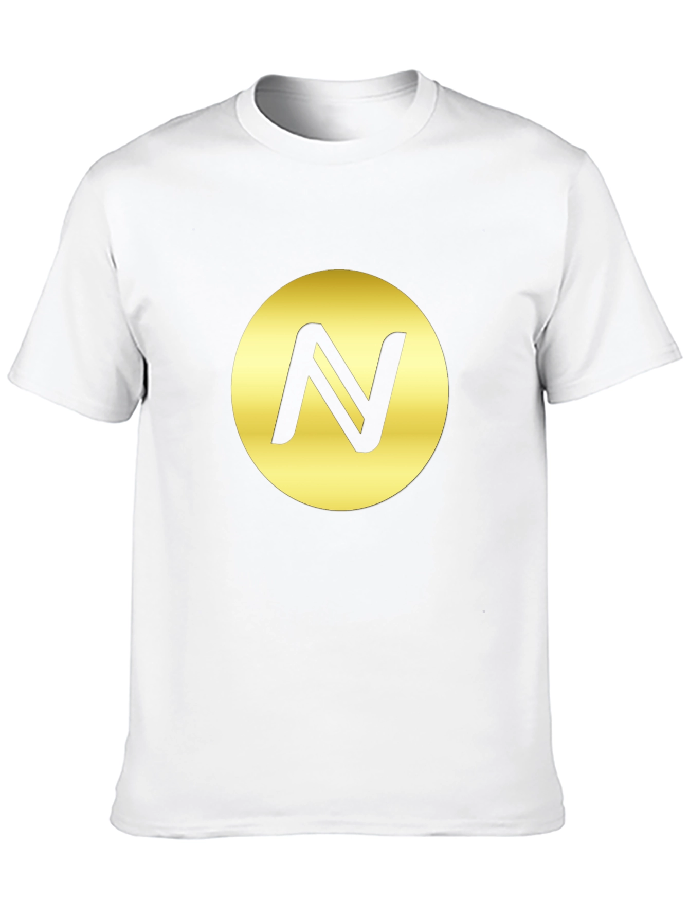 Black T-Shirt with Golden Circle N Logo
