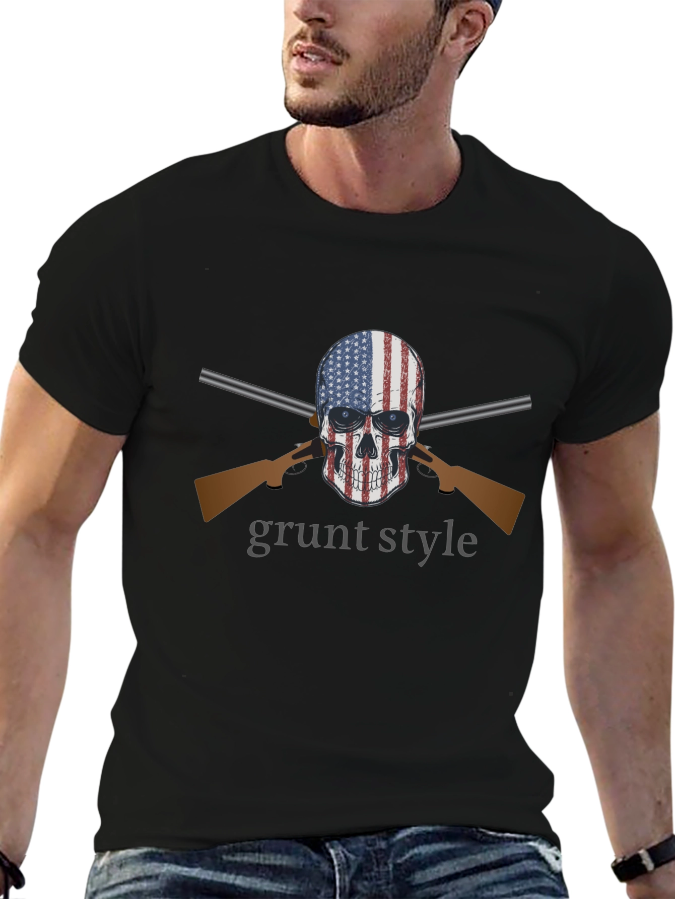 Grunt Style American Skull T-Shirt