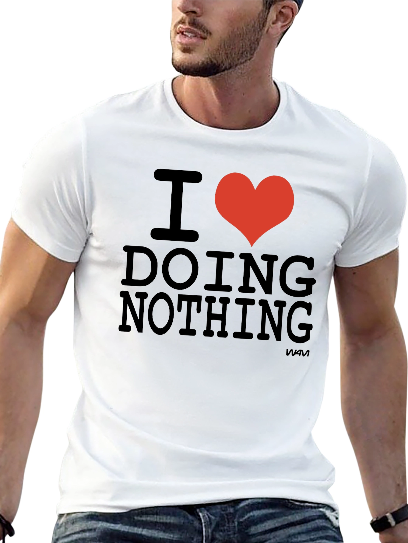 I Heart Doing Nothing Black T-Shirt