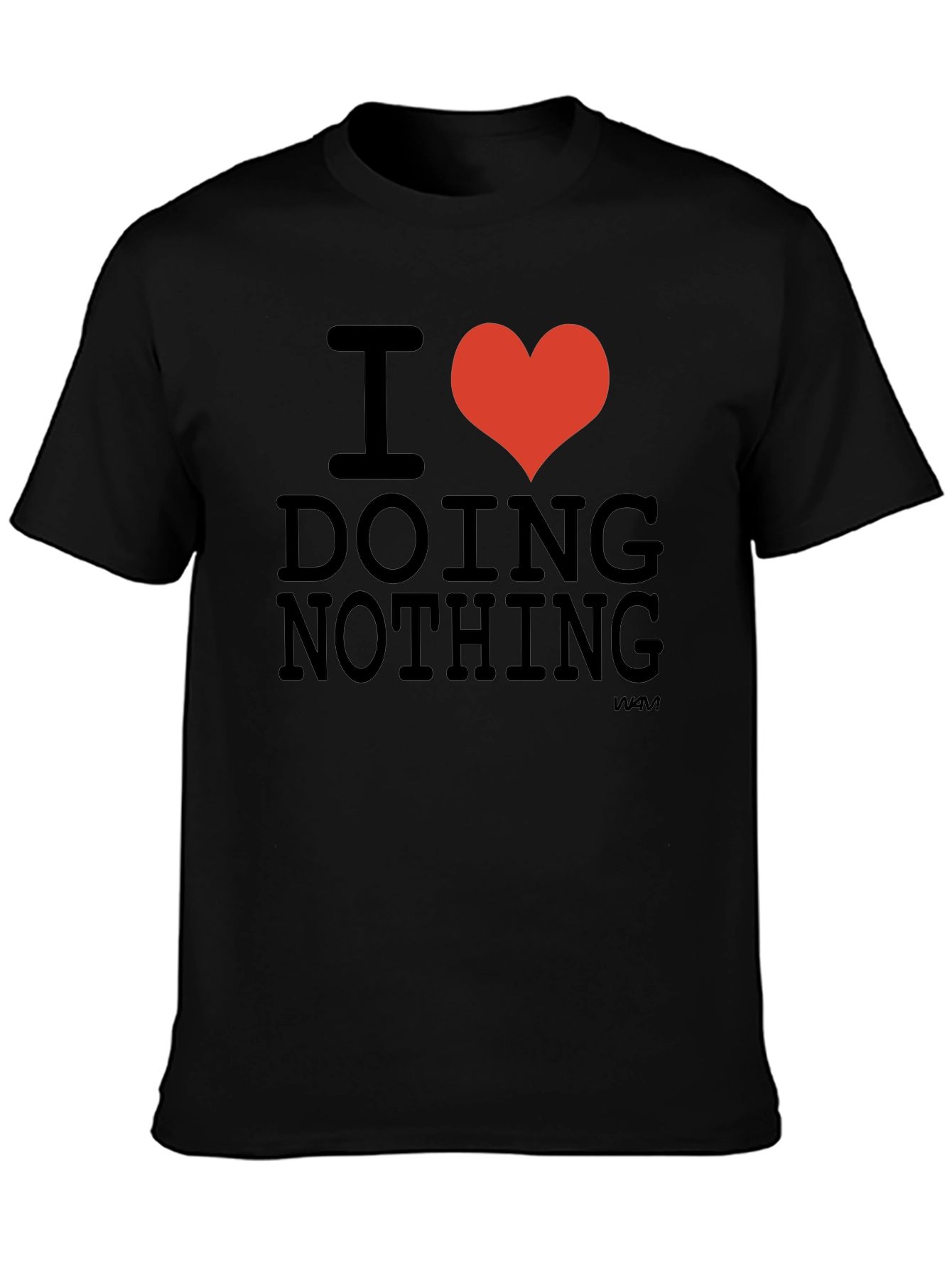 I Heart Doing Nothing Black T-Shirt