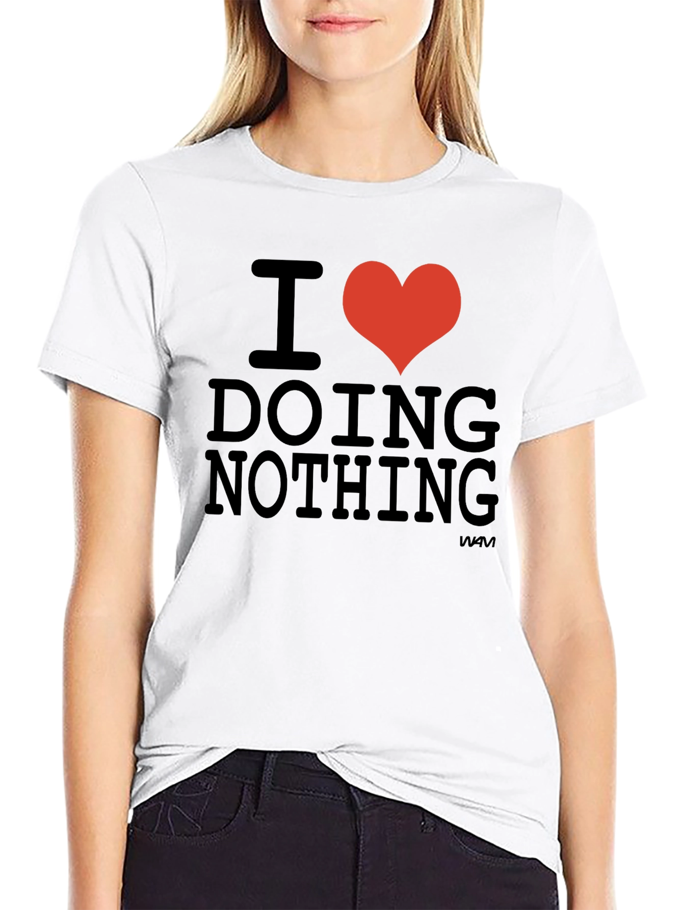 I Heart Doing Nothing Black T-Shirt