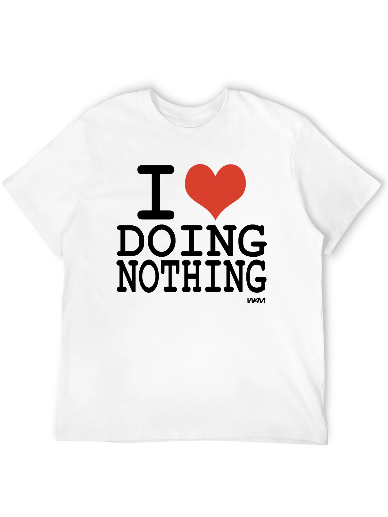 I Heart Doing Nothing Black T-Shirt