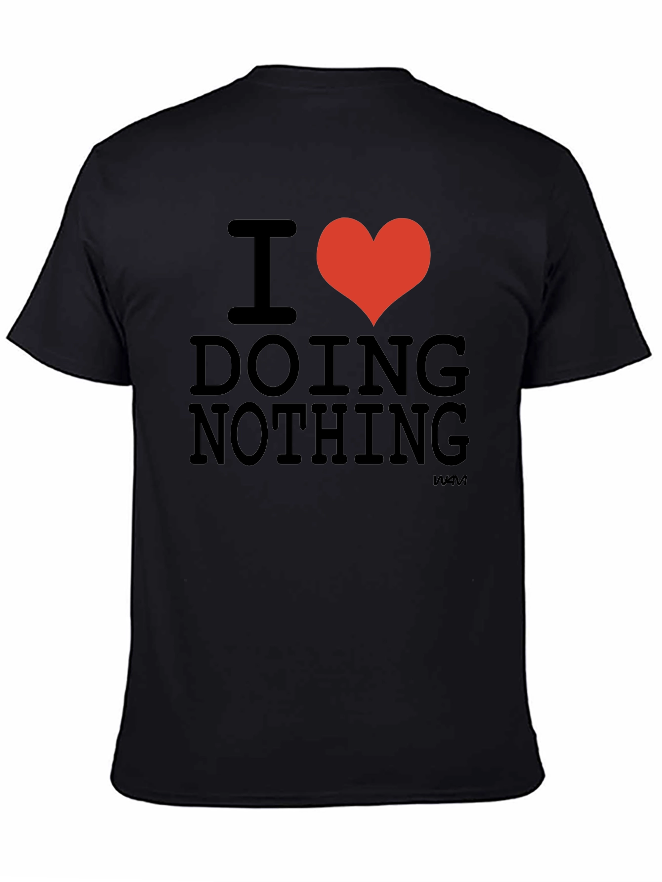 I Heart Doing Nothing Black T-Shirt