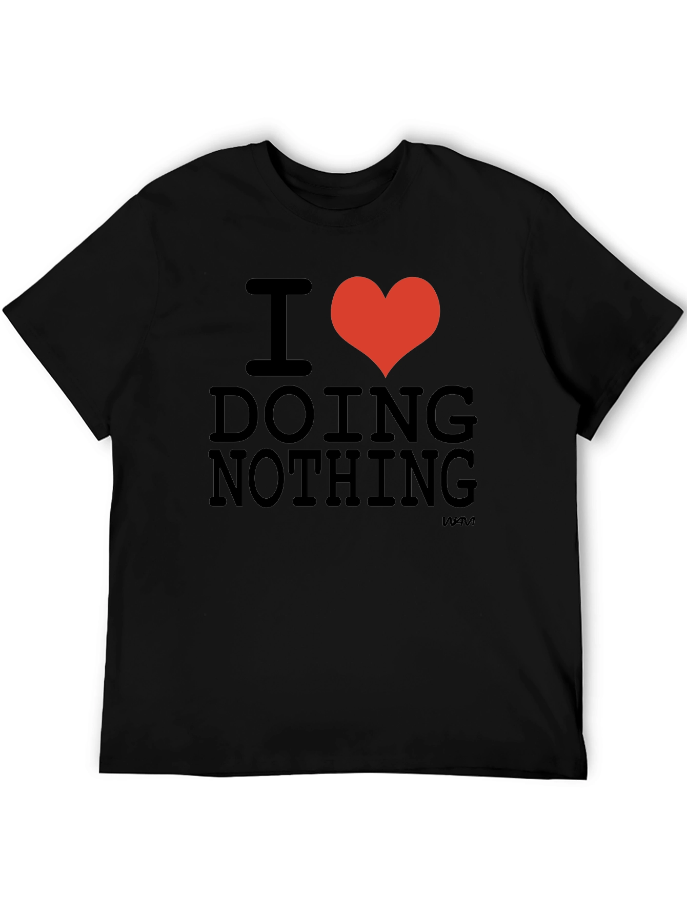 I Heart Doing Nothing Black T-Shirt
