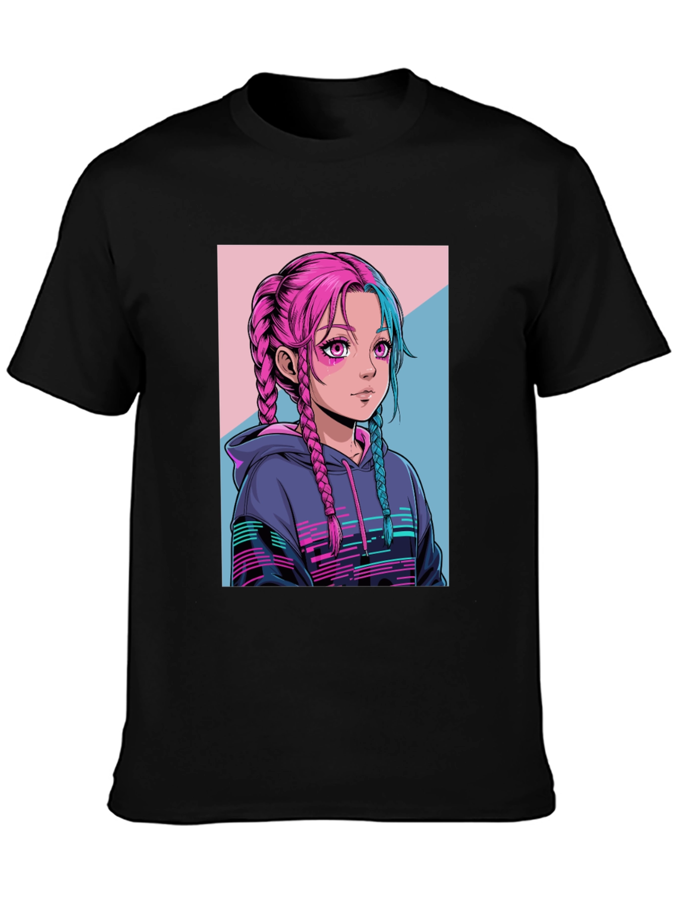 Anime Girl Graphic Tee - Streetwear Fashion