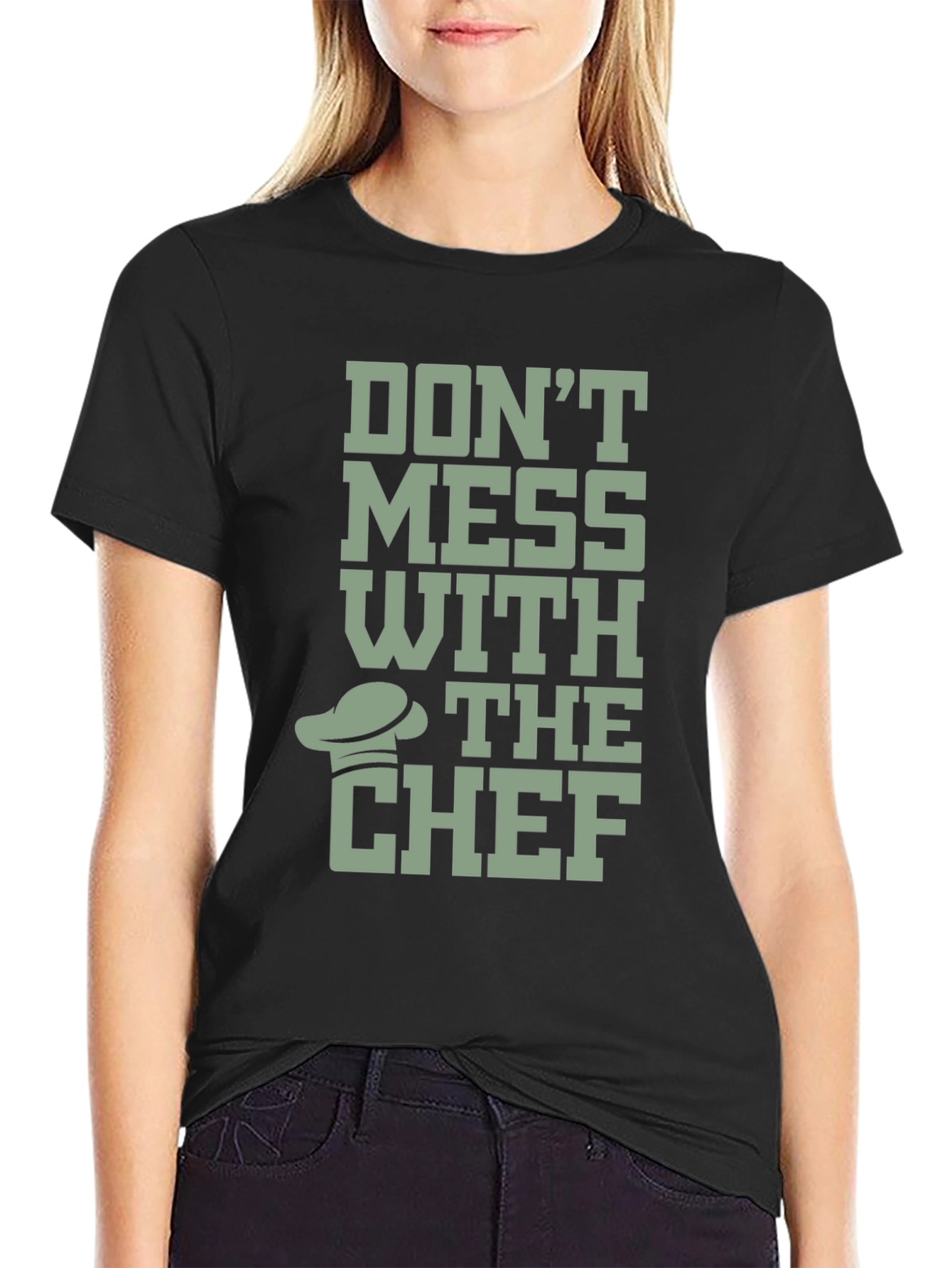Dont Mess With The Chef T-Shirt - Black Cotton