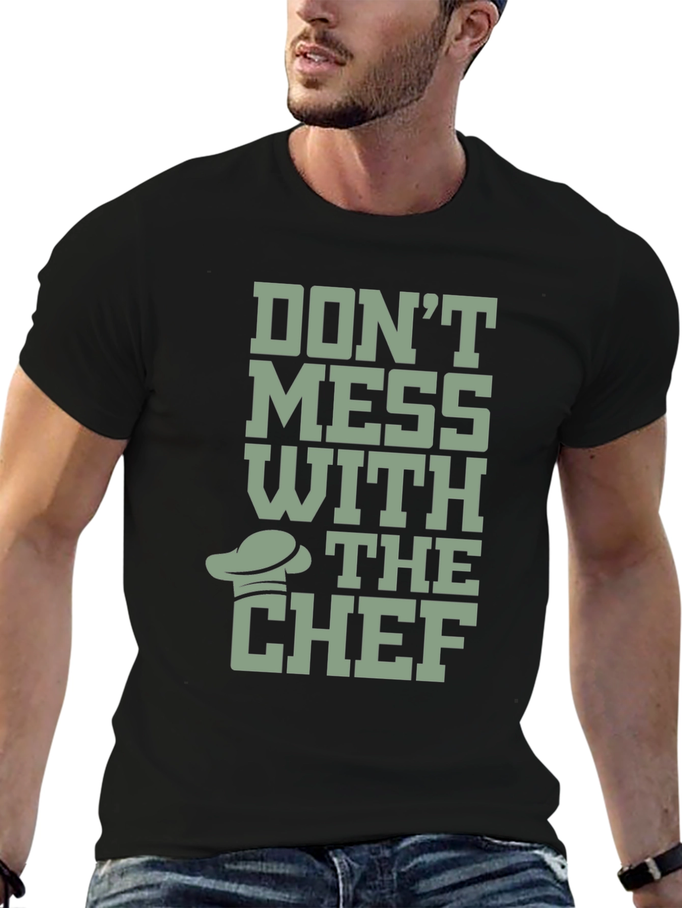 Dont Mess With The Chef T-Shirt - Black Cotton