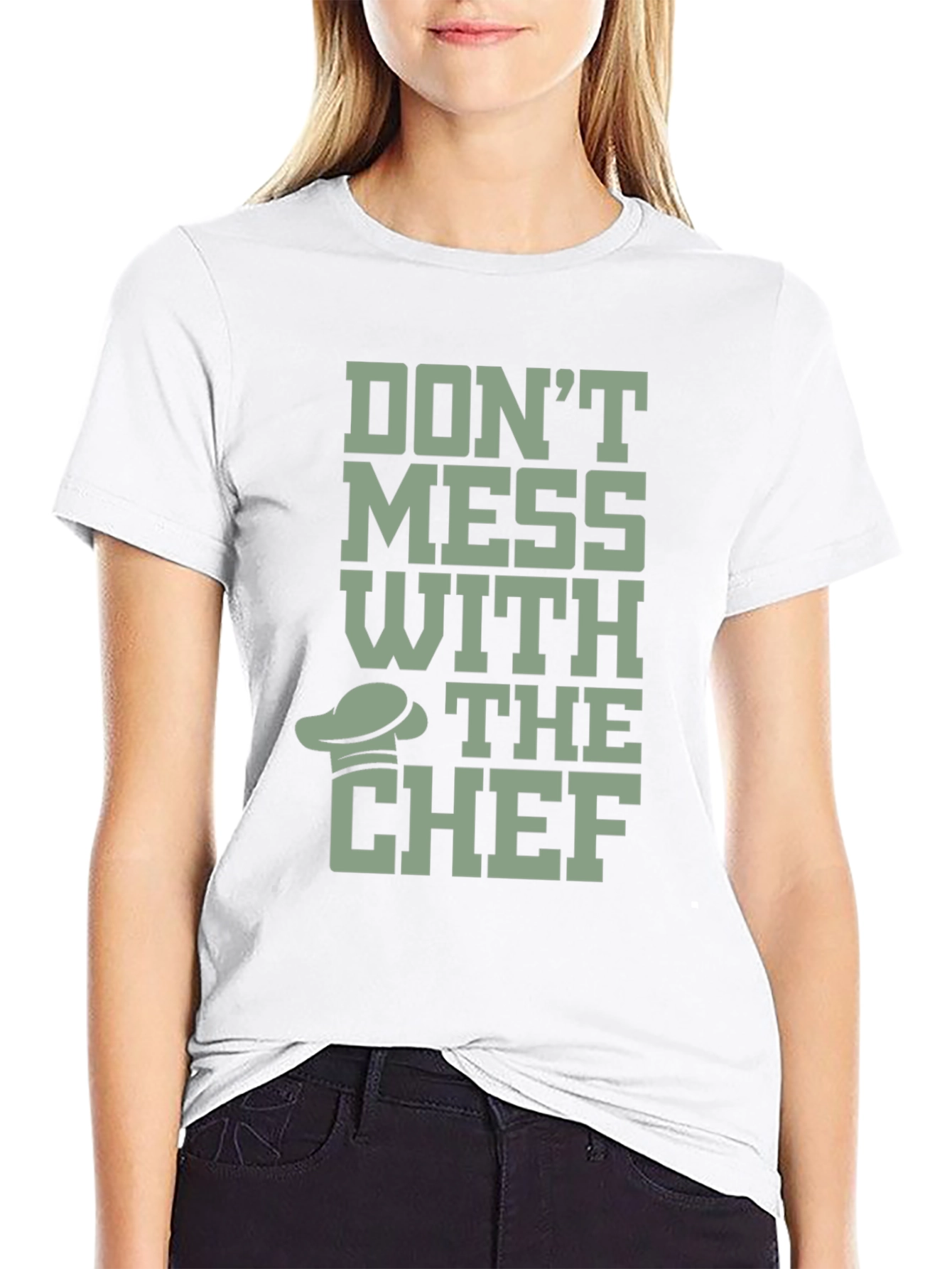 Dont Mess With The Chef T-Shirt - Black Cotton