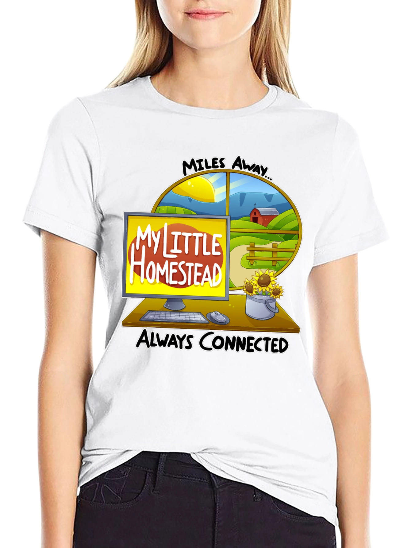 My Little Homestead T-Shirt - Always Connected Farm Life