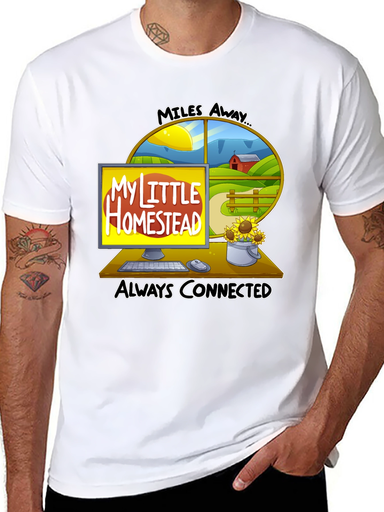 My Little Homestead T-Shirt - Always Connected Farm Life