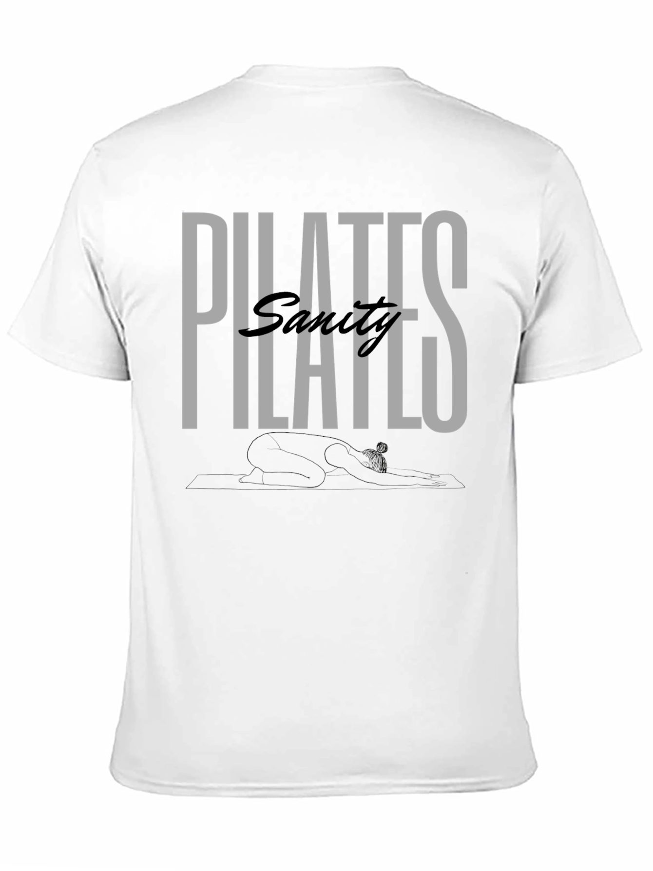 Pilates Sanity Black Graphic T-Shirt