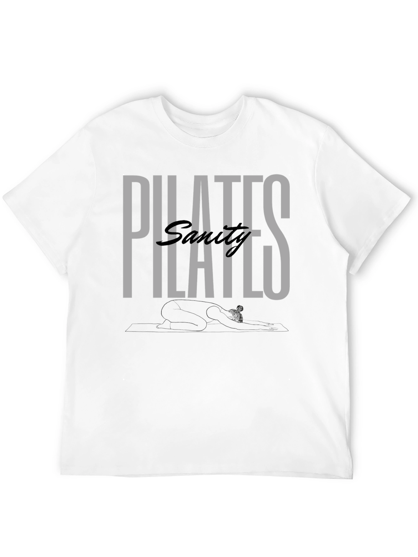 Pilates Sanity Black Graphic T-Shirt