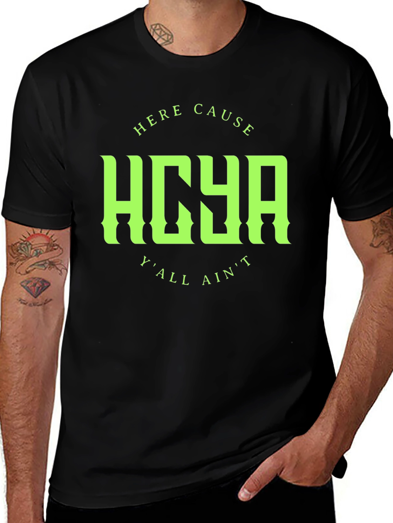 HOYA Graphic Print Crew Neck T-Shirt