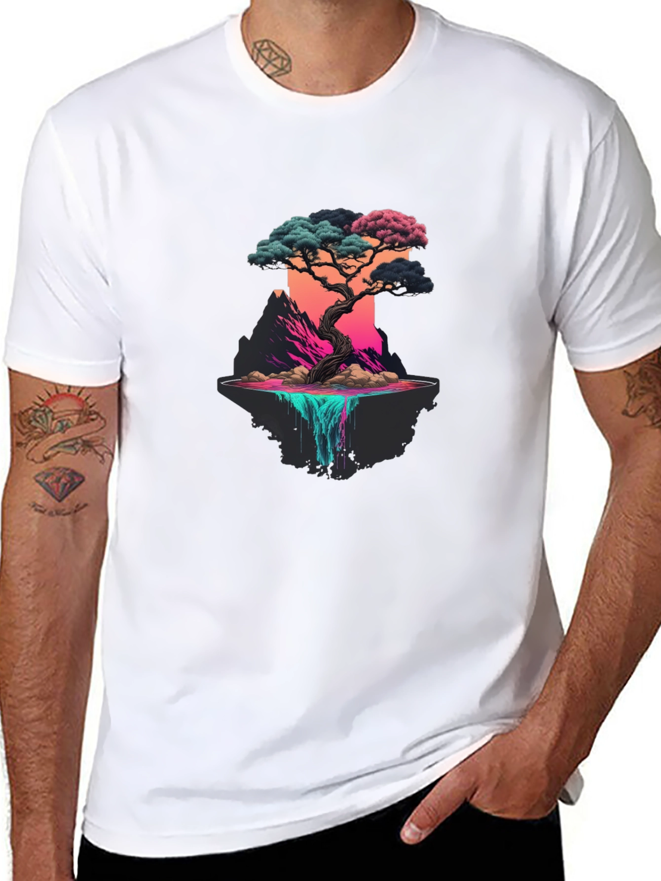 Bonsai Tree Graphic Black Tee
