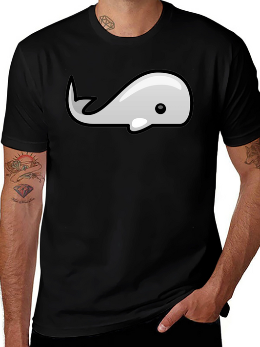 Whale Graphic Tee - Modern Style Black T-Shirt