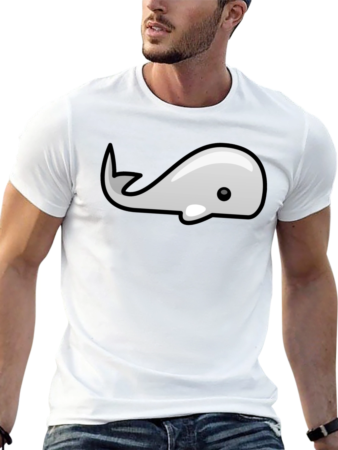 Whale Graphic Tee - Modern Style Black T-Shirt
