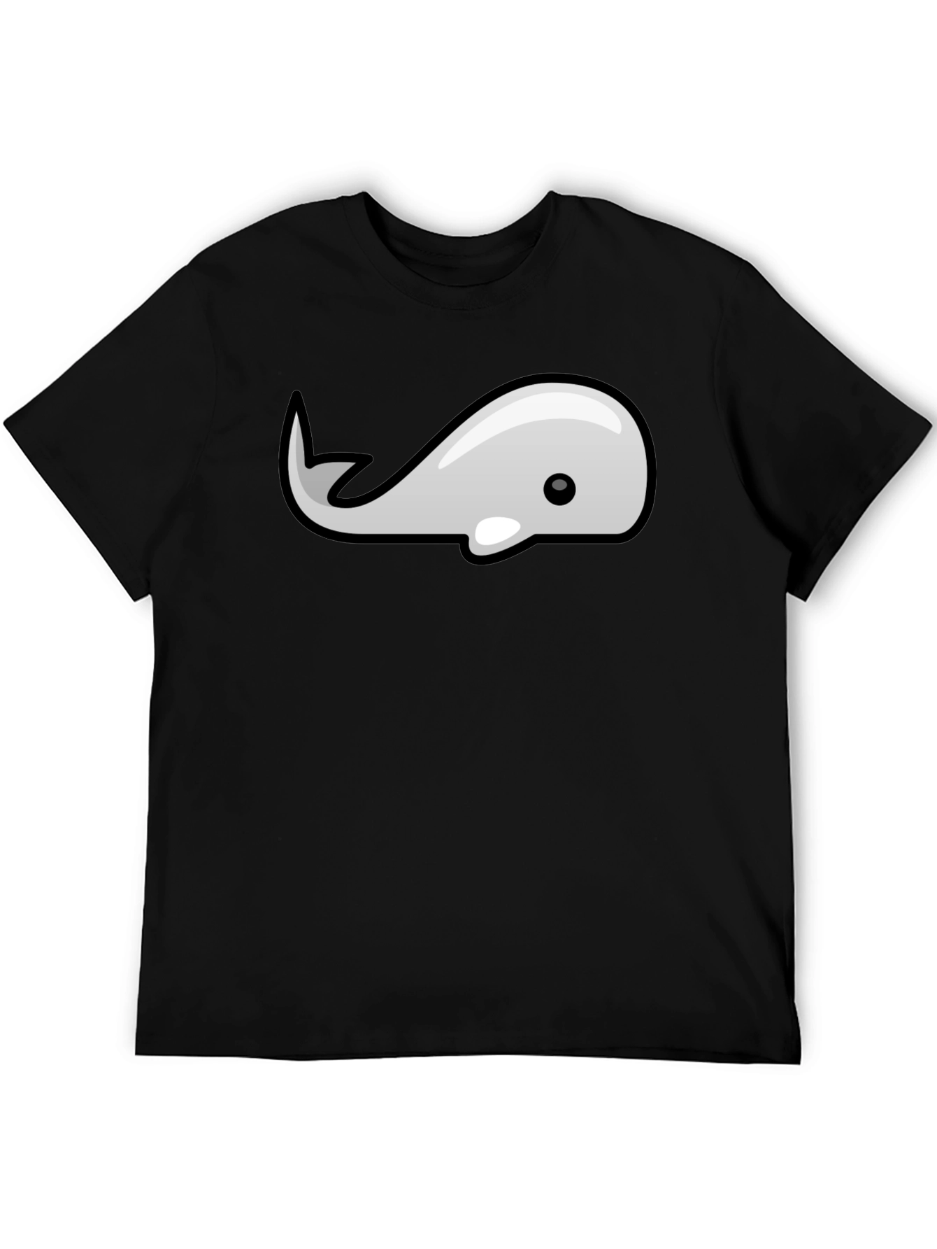 Whale Graphic Tee - Modern Style Black T-Shirt