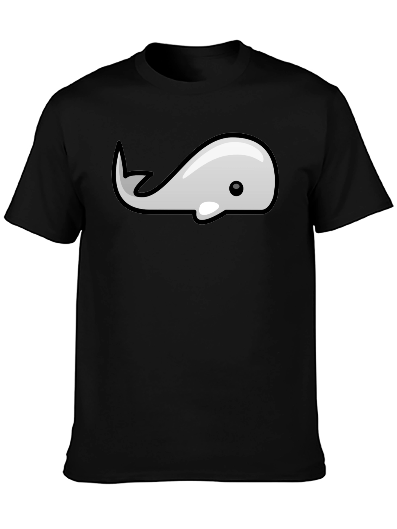 Whale Graphic Tee - Modern Style Black T-Shirt