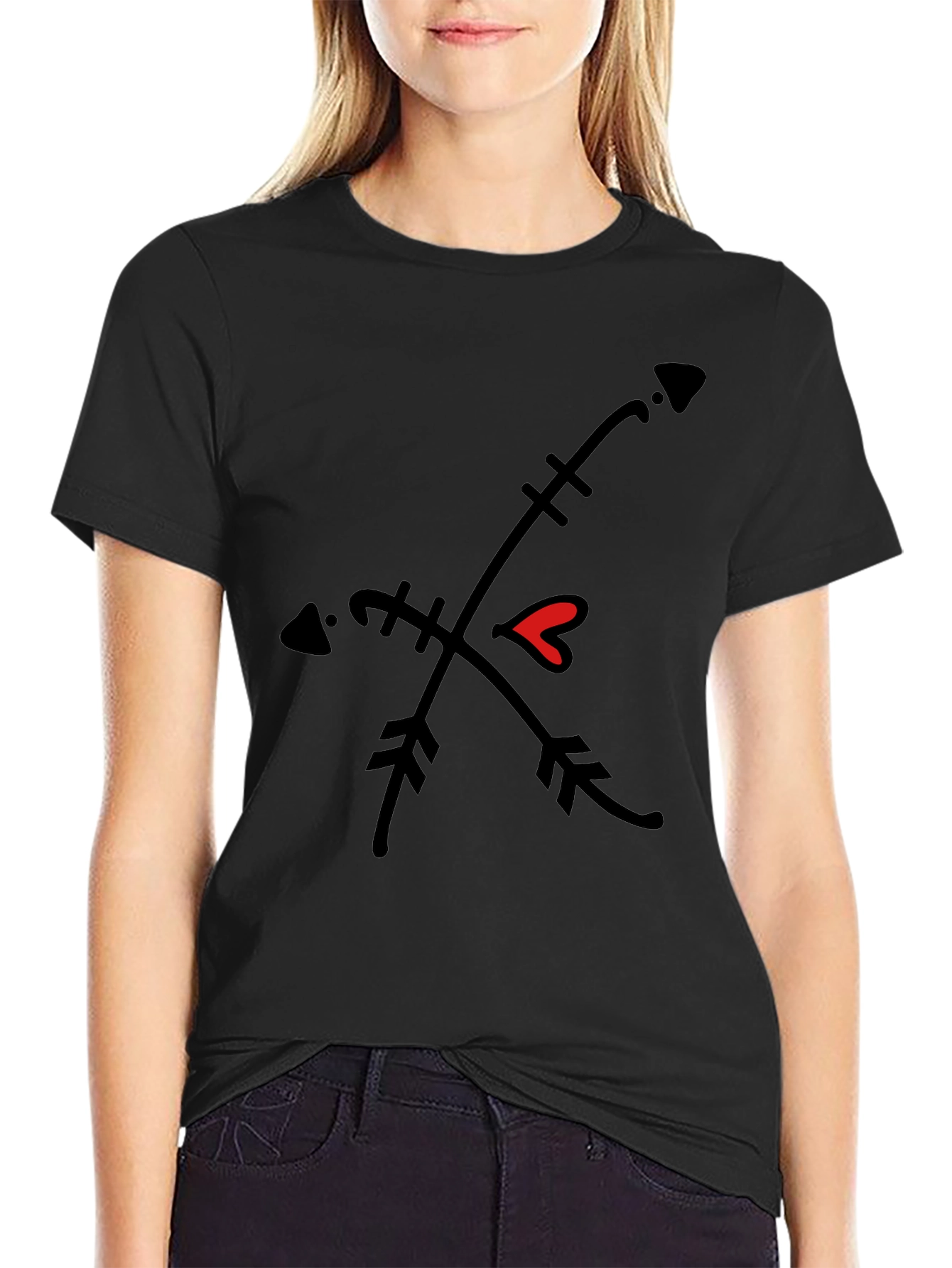 Cupids Arrow Black Tee