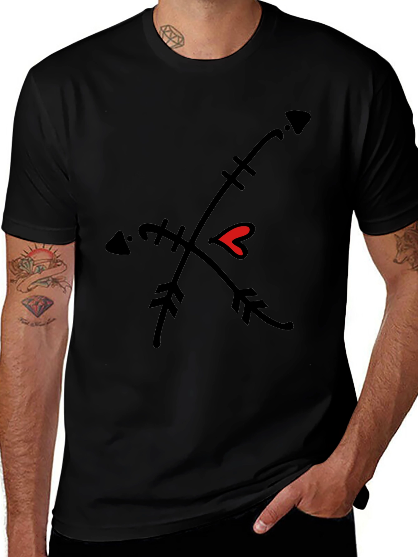 Cupids Arrow Black Tee