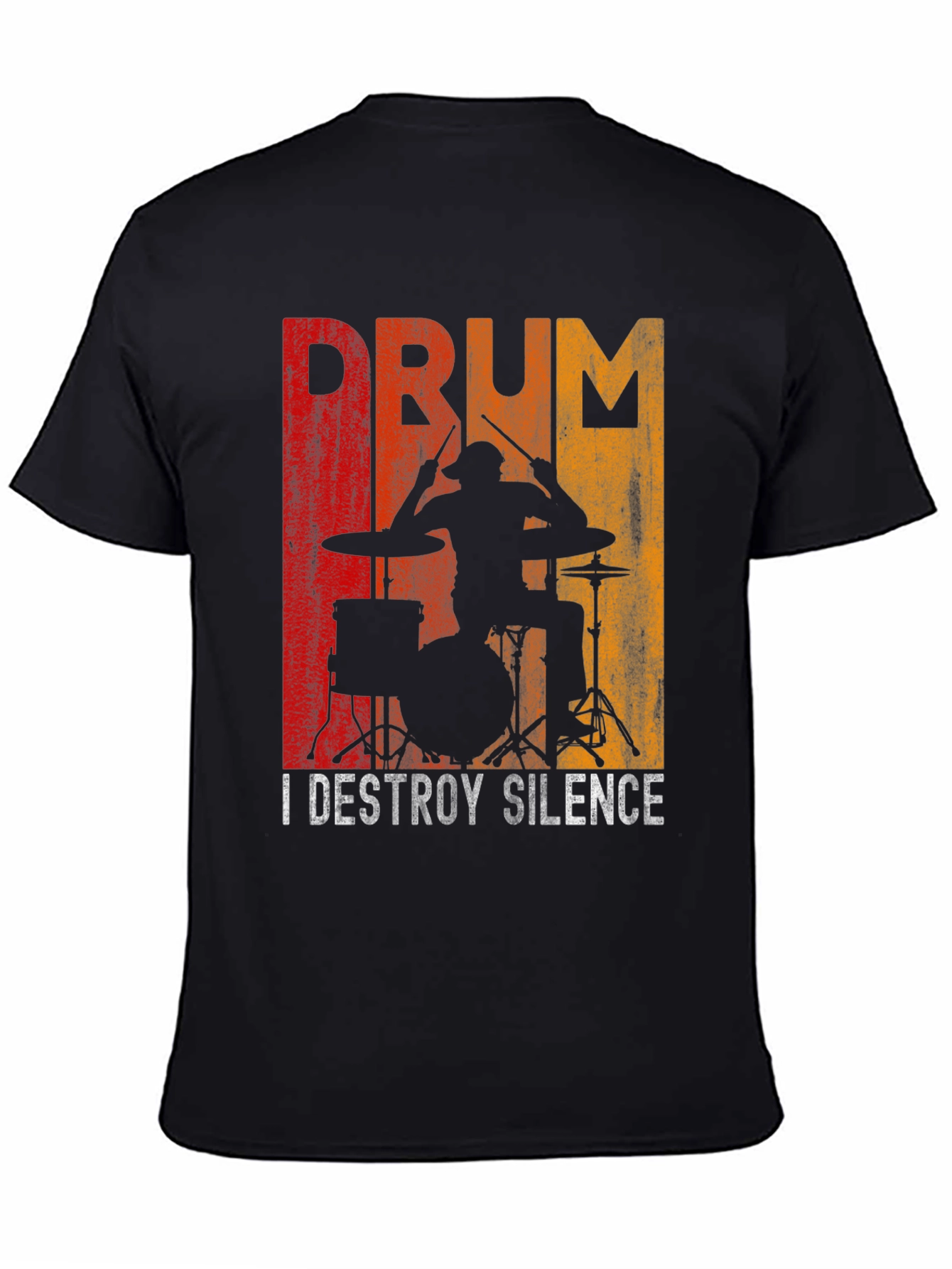 Drummer Destroy Silence Graphic T-Shirt