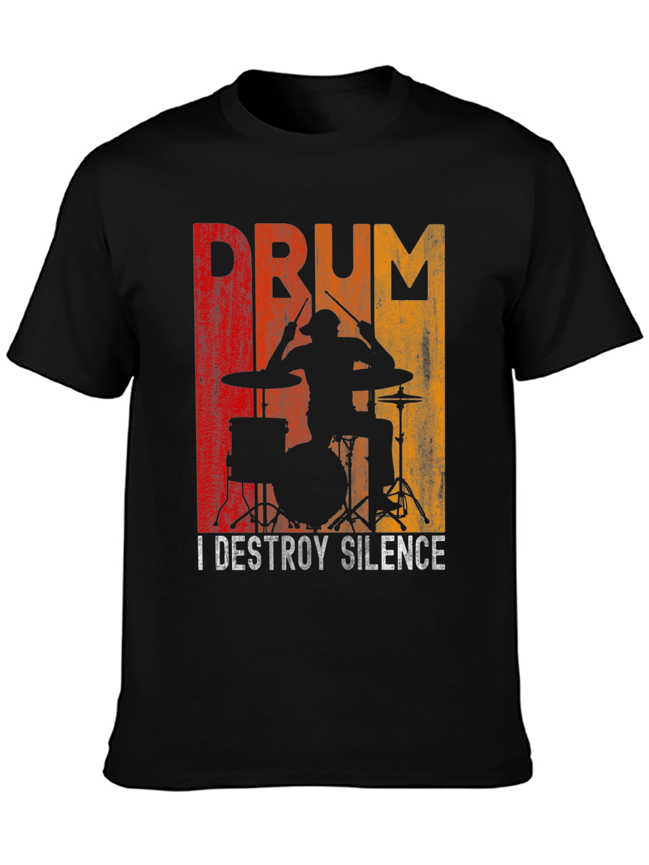 Drummer Destroy Silence Graphic T-Shirt